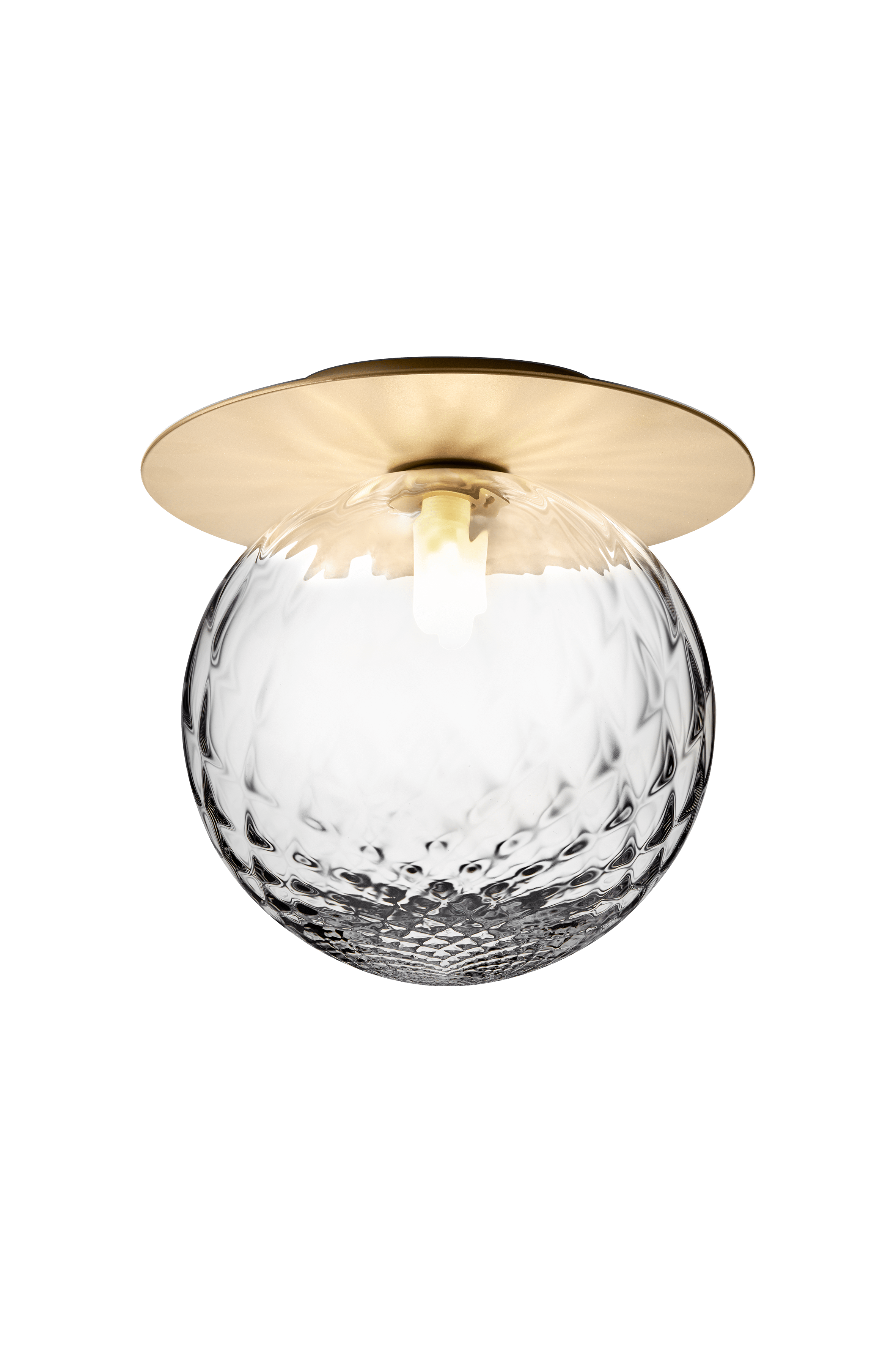 LIILA recessed wall lamp in gold with transparent glass