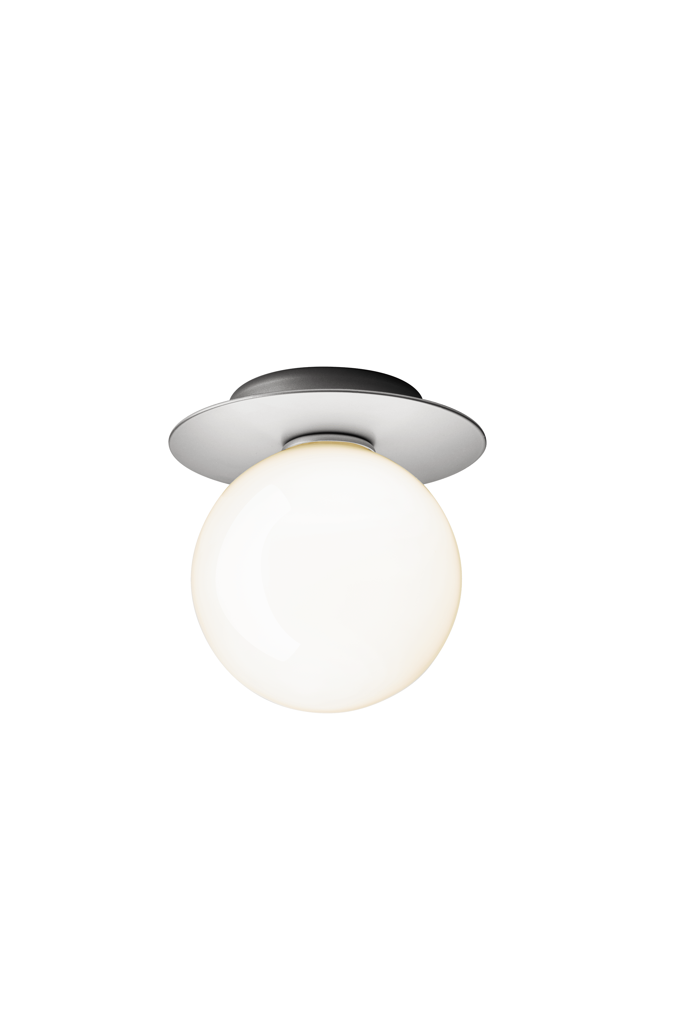 Recessed Wall Light LIILA in Silver with Opal Glass