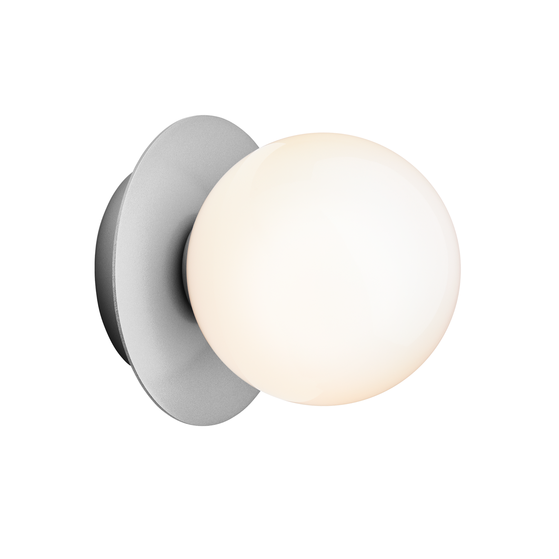 Recessed Wall Light LIILA in Silver with Opal Glass