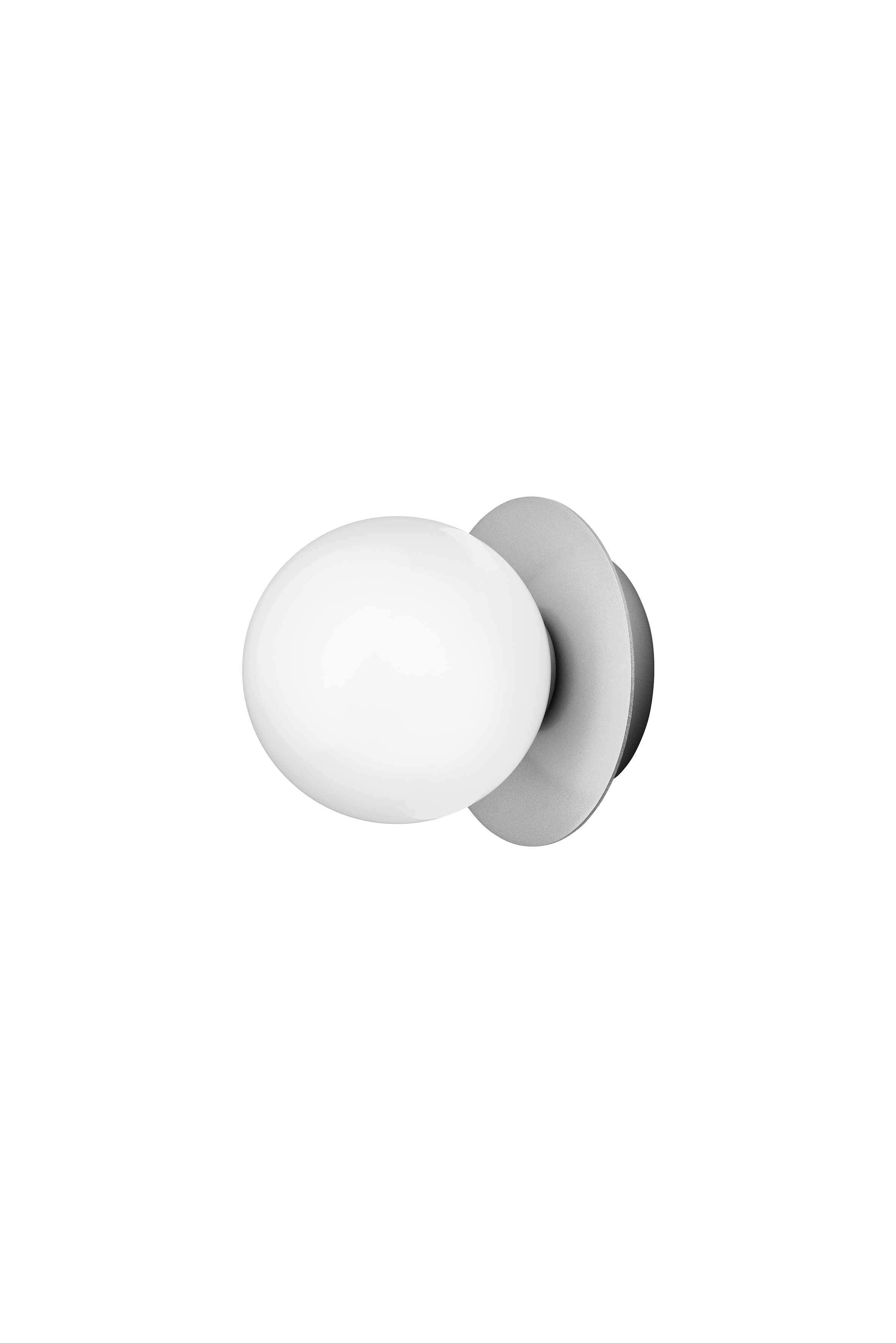 Recessed Wall Light LIILA in Silver with Opal Glass