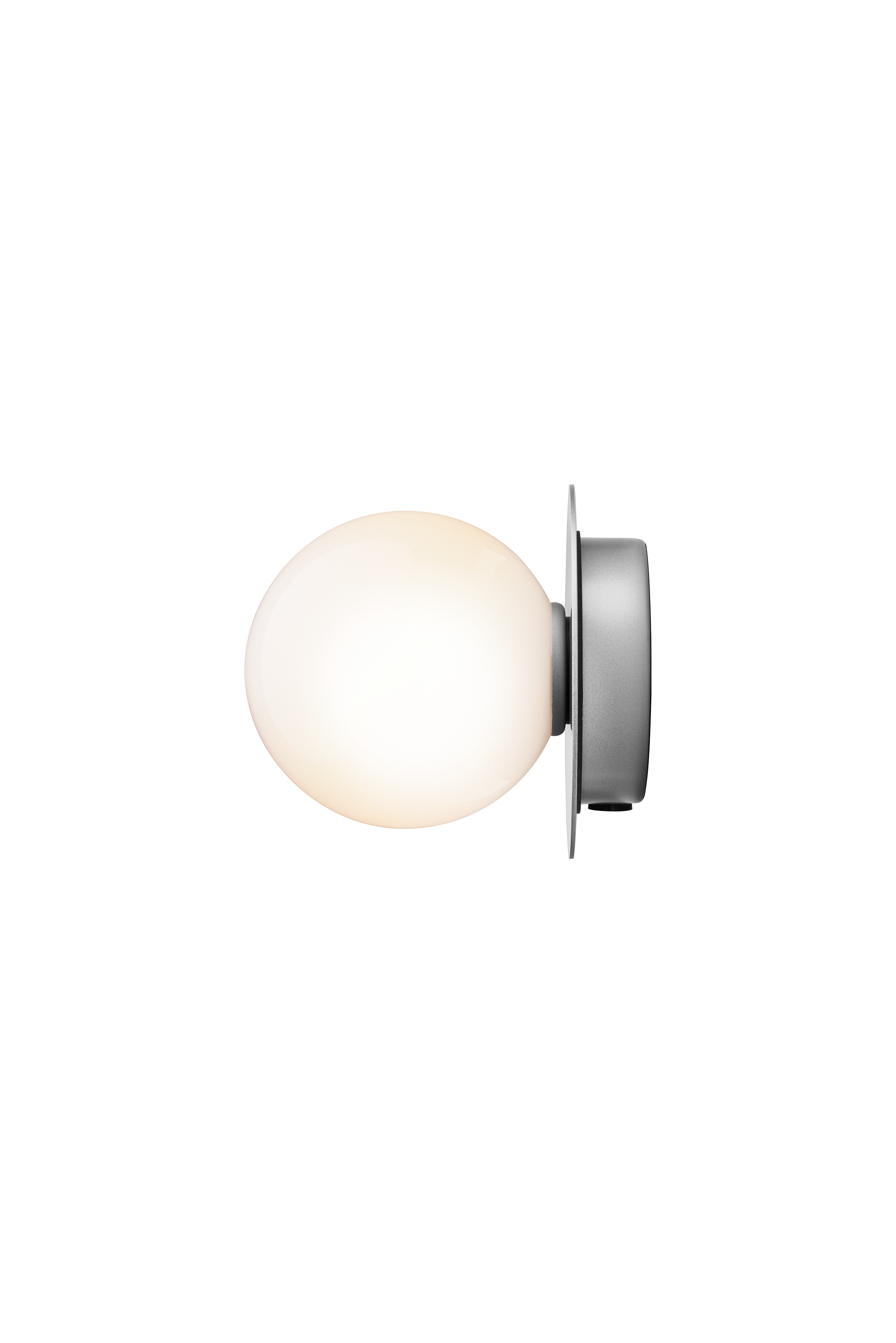 Recessed Wall Light LIILA in Silver with Opal Glass