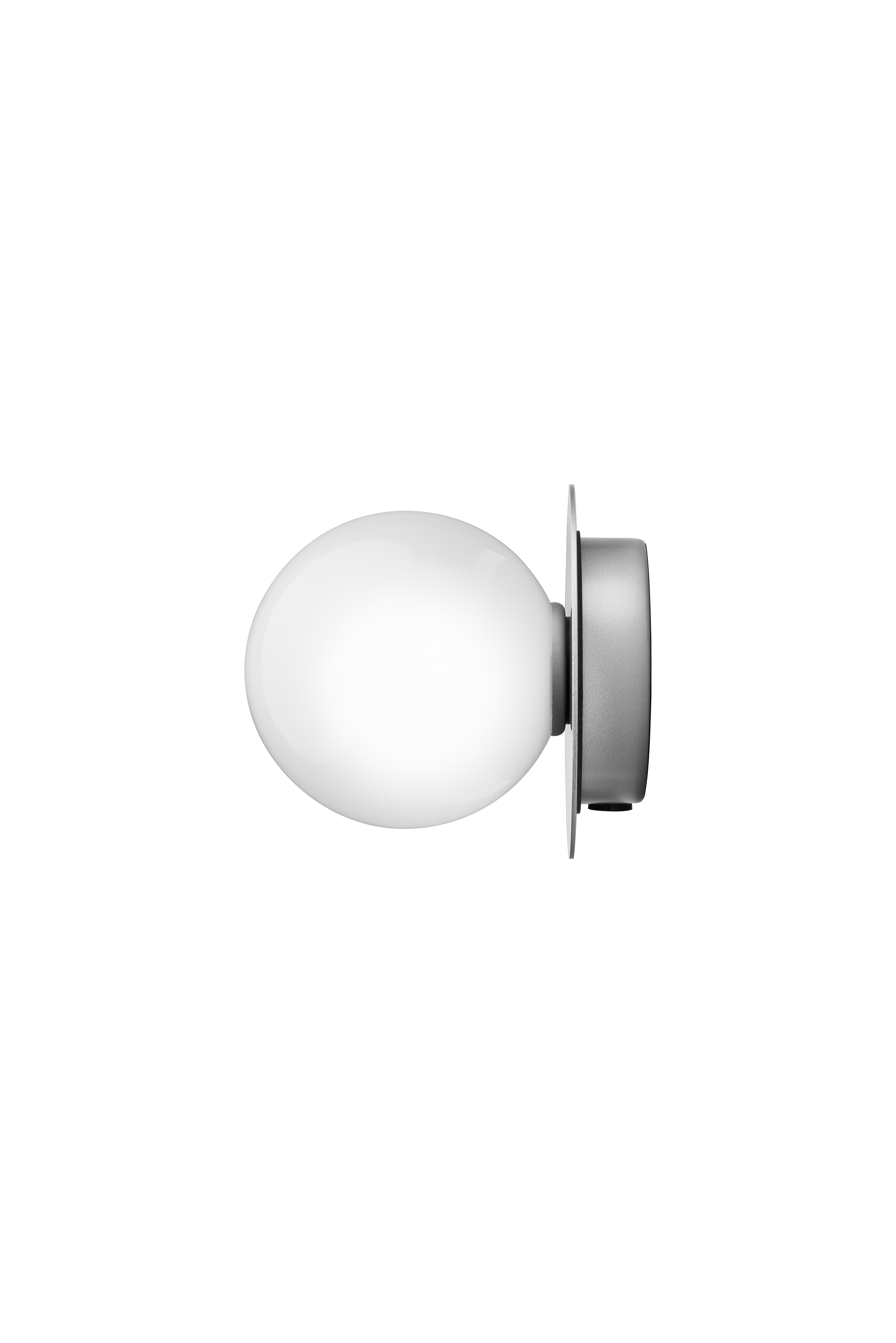 Recessed Wall Light LIILA in Silver with Opal Glass