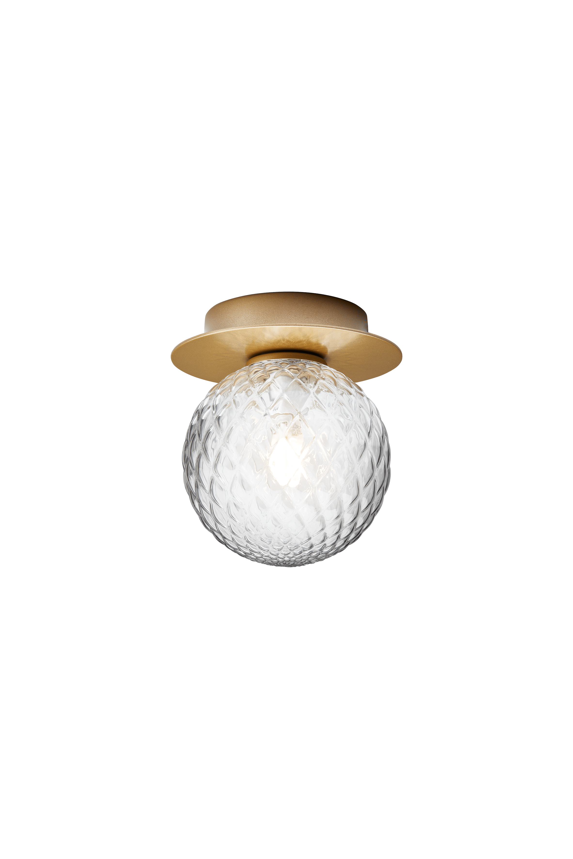 LIILA recessed wall lamp in gold with transparent glass