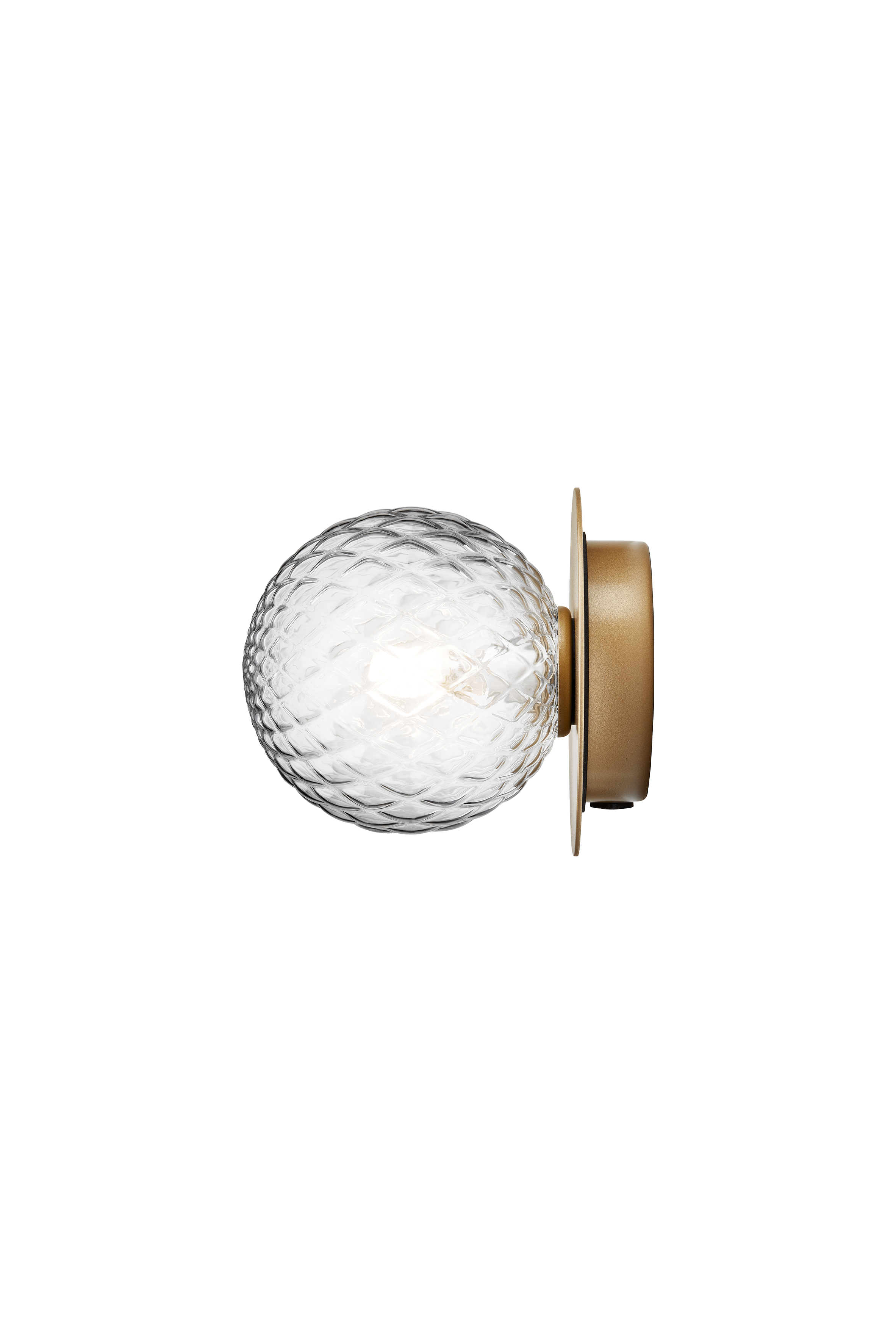 LIILA recessed wall lamp in gold with transparent glass