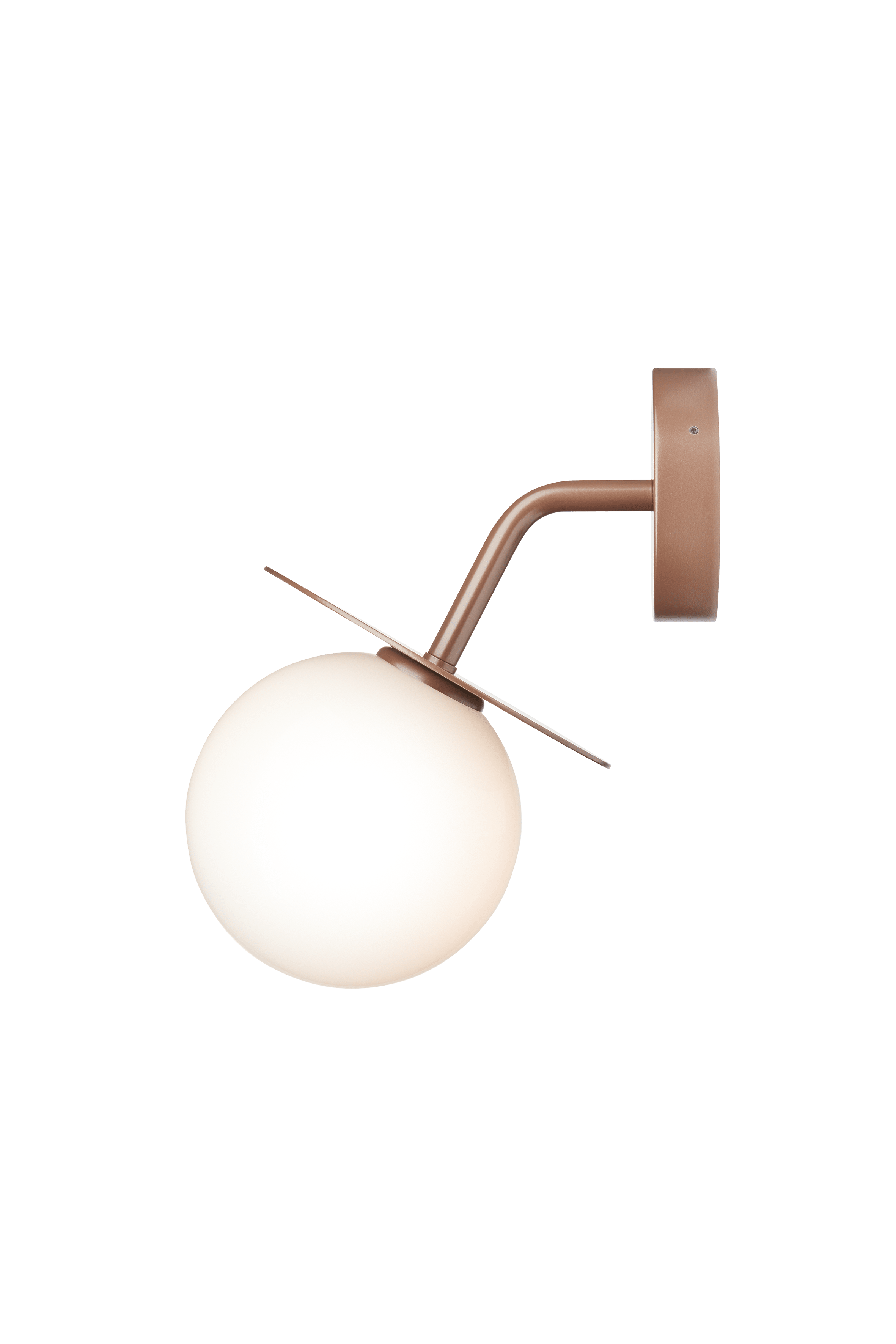 Outdoor wall lamp LIILA dark brown with opal glass