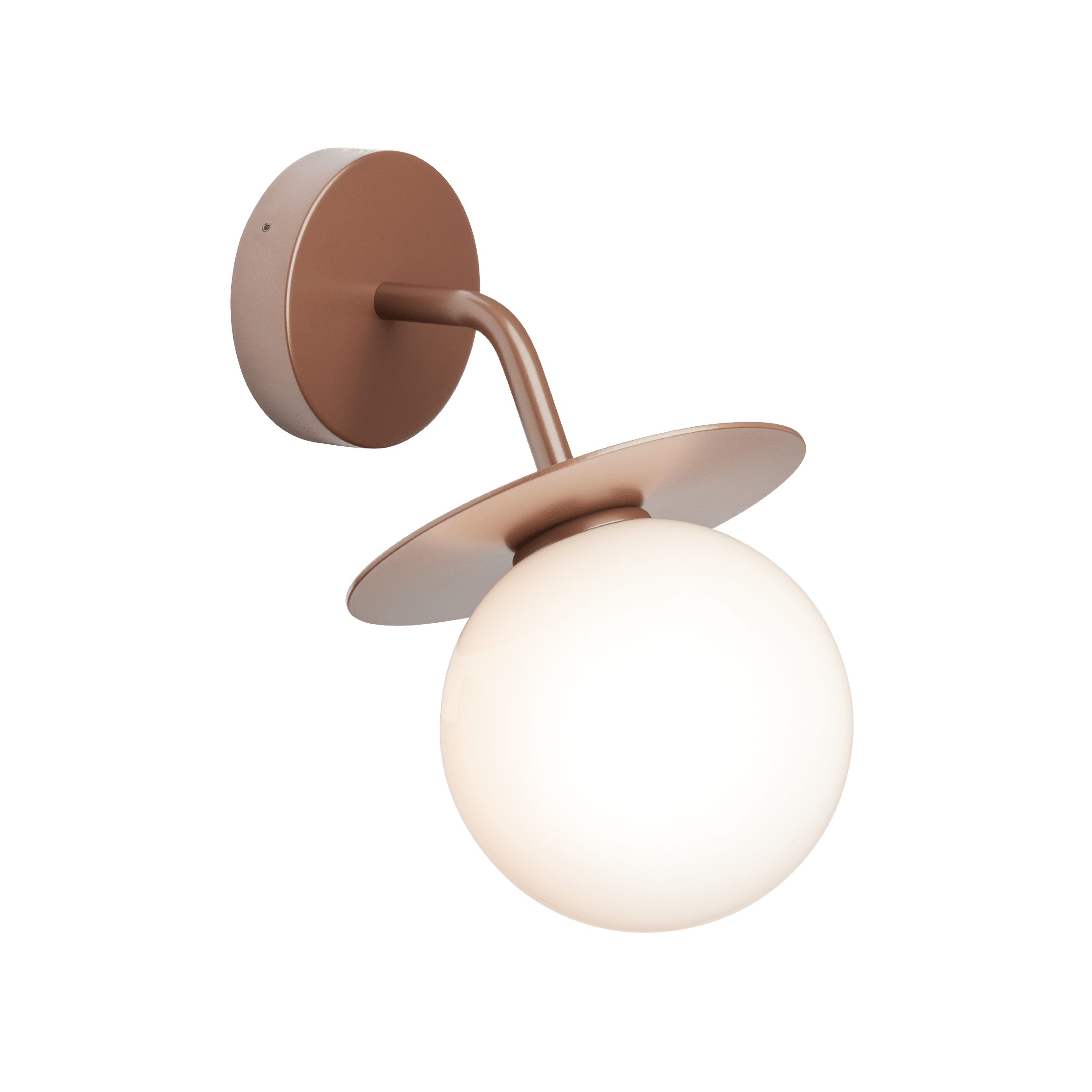 Outdoor wall lamp LIILA dark brown with opal glass