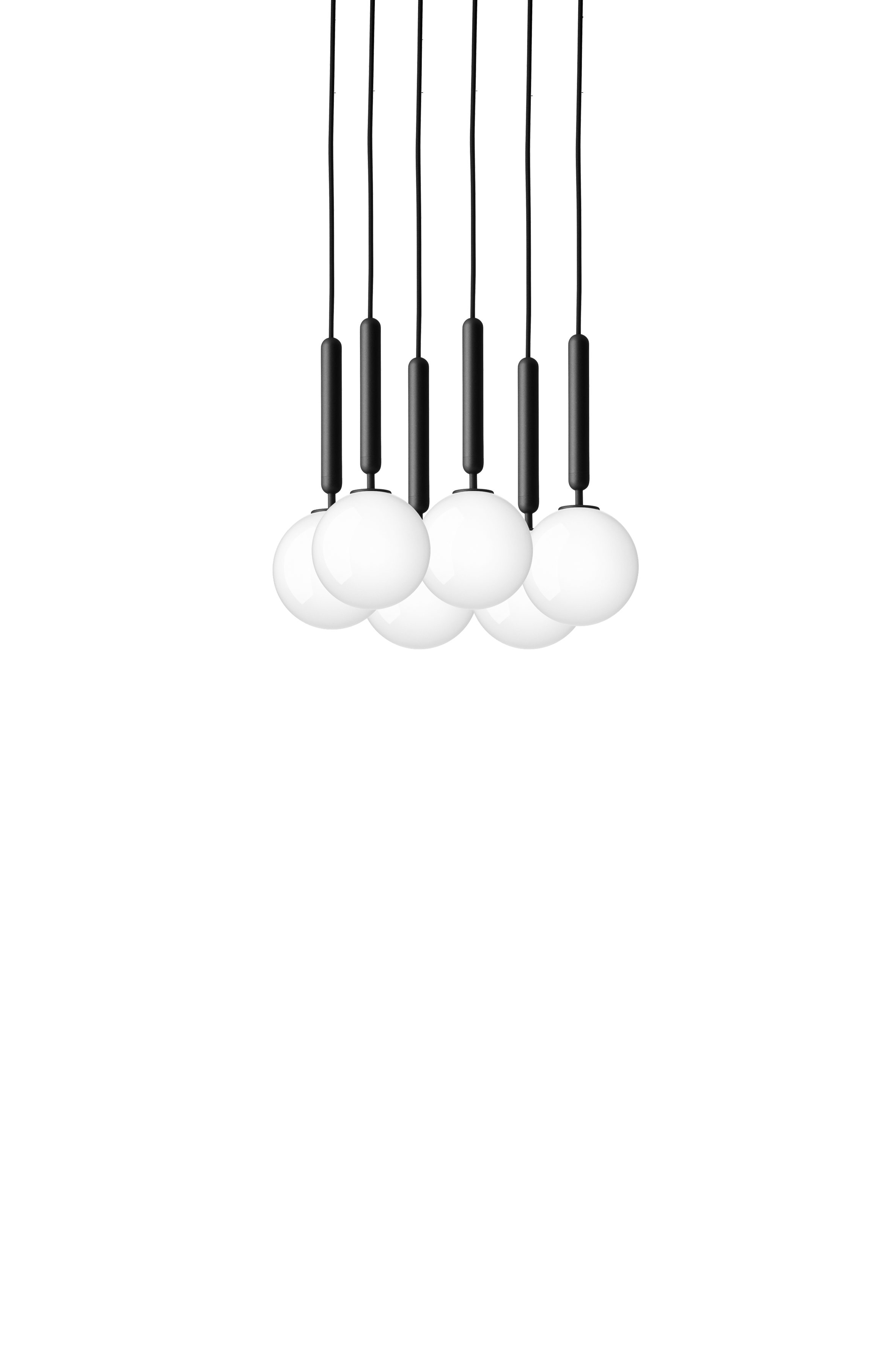 MIIRA 6 Pendant Lamp in Graphite with Opal Glass