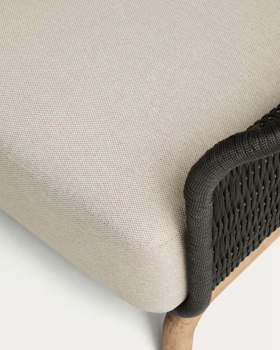 ALIPA Beige and Black 2-Seater Garden Sofa