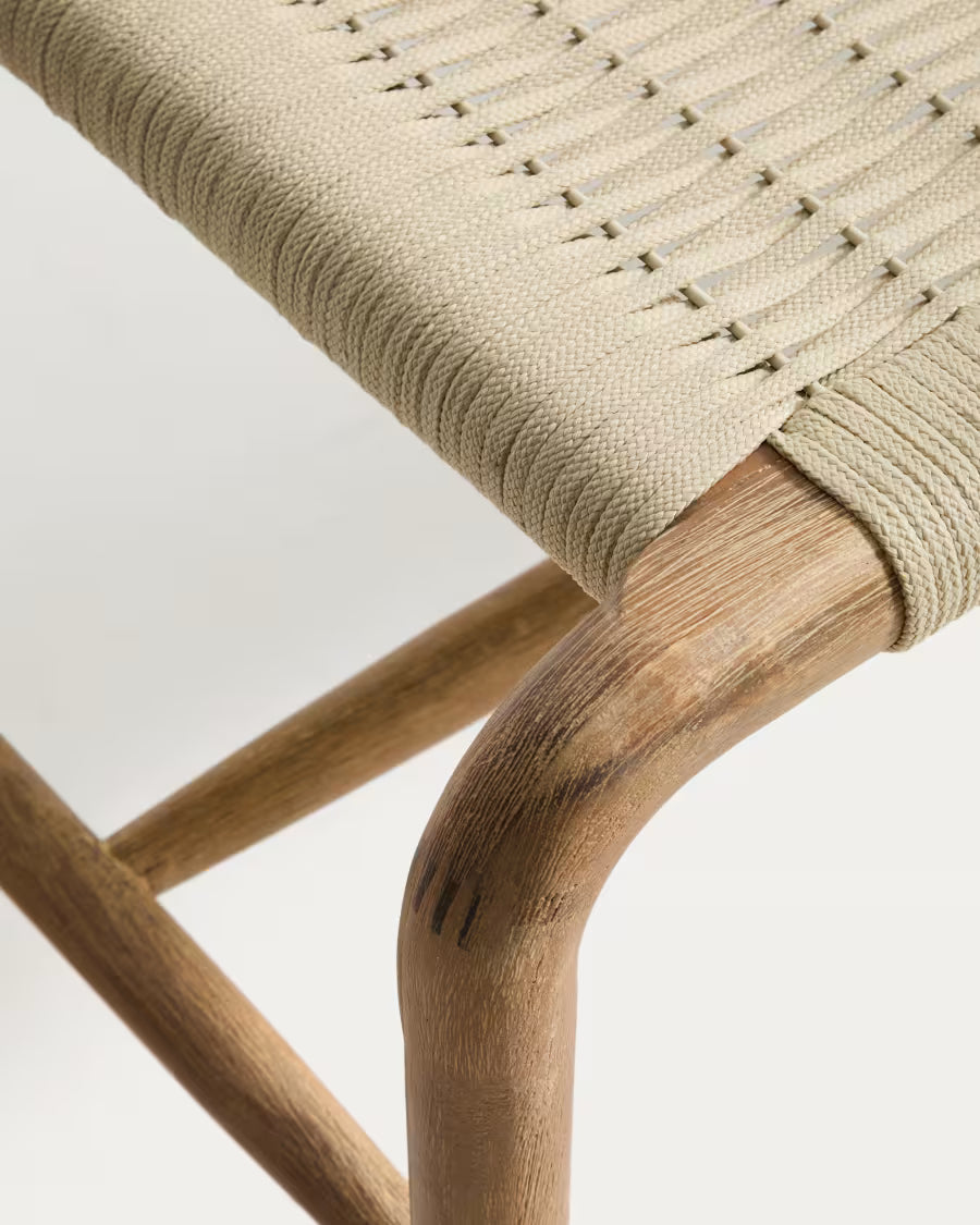 ALIPA Outdoor Bench Beige with Acacia Wood