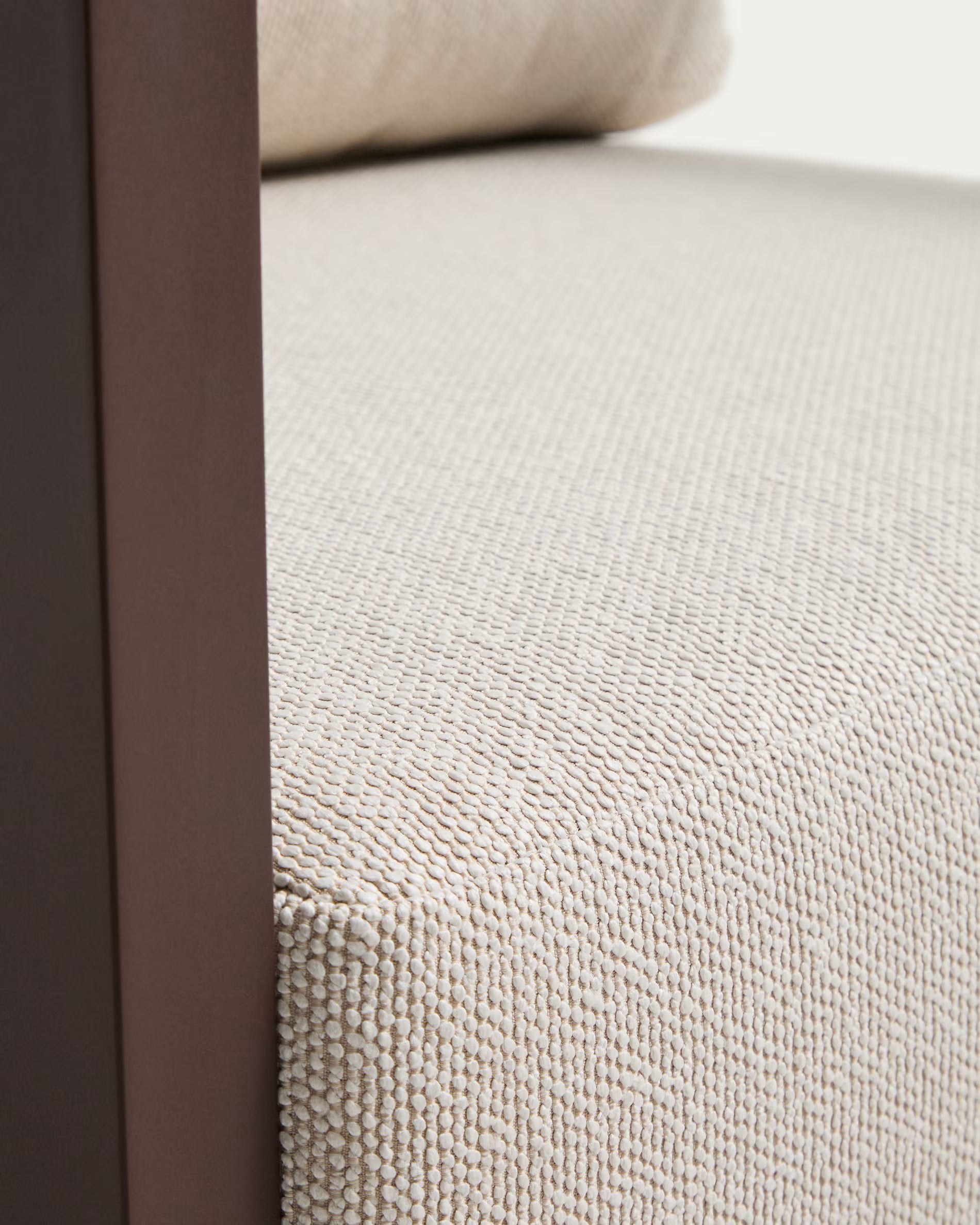 NERANO garden armchair in beige with a brown base