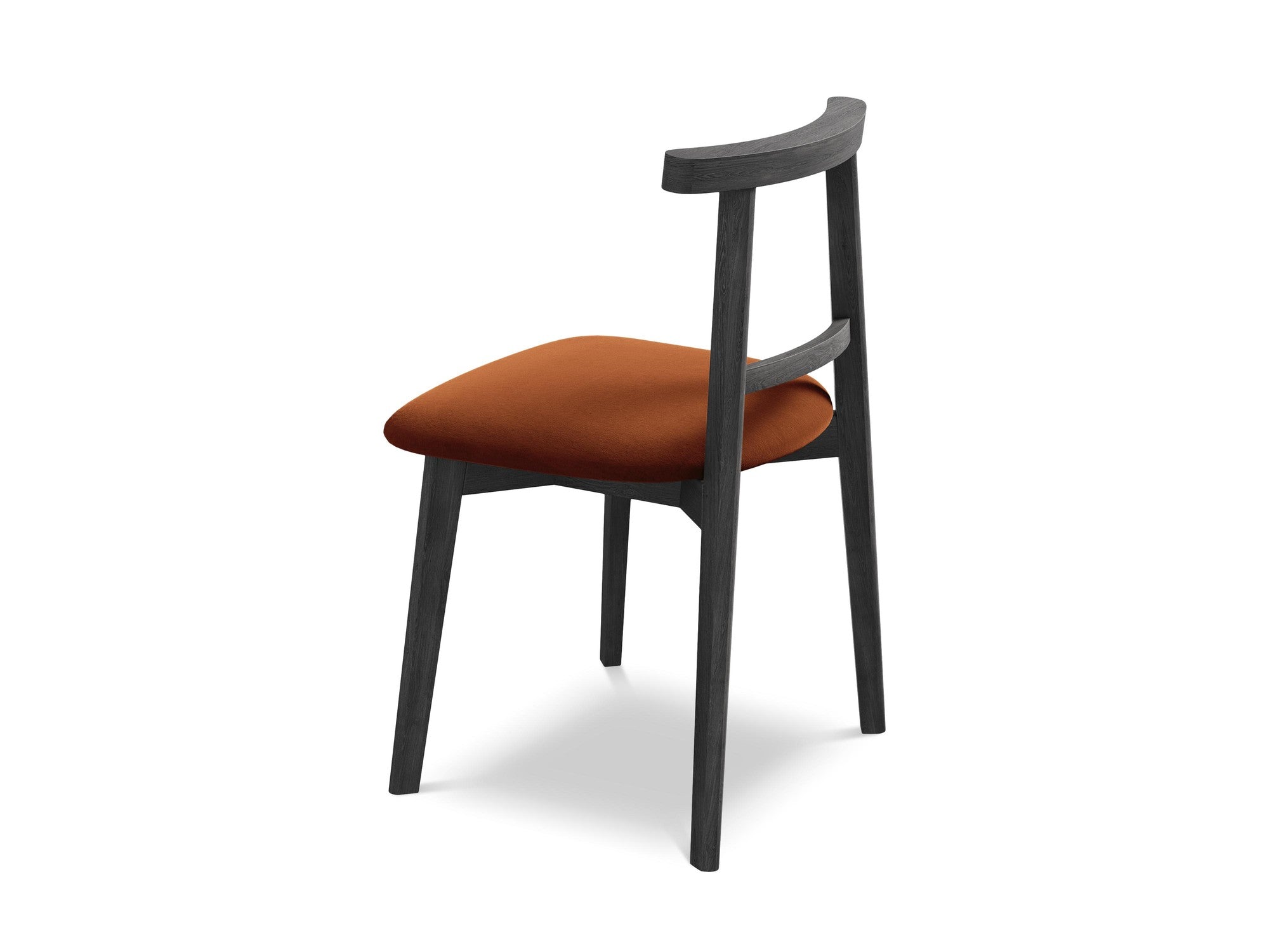 Velvet Chair OHELO Terracotta with Black Beech Base