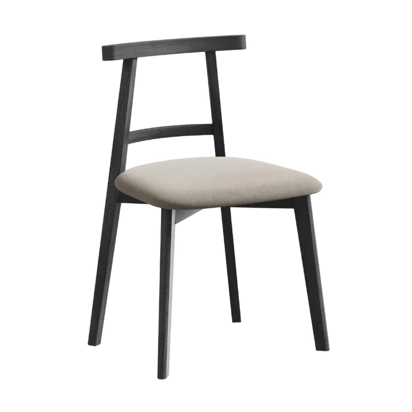 Velvet chair OHELO taupe with black beech base