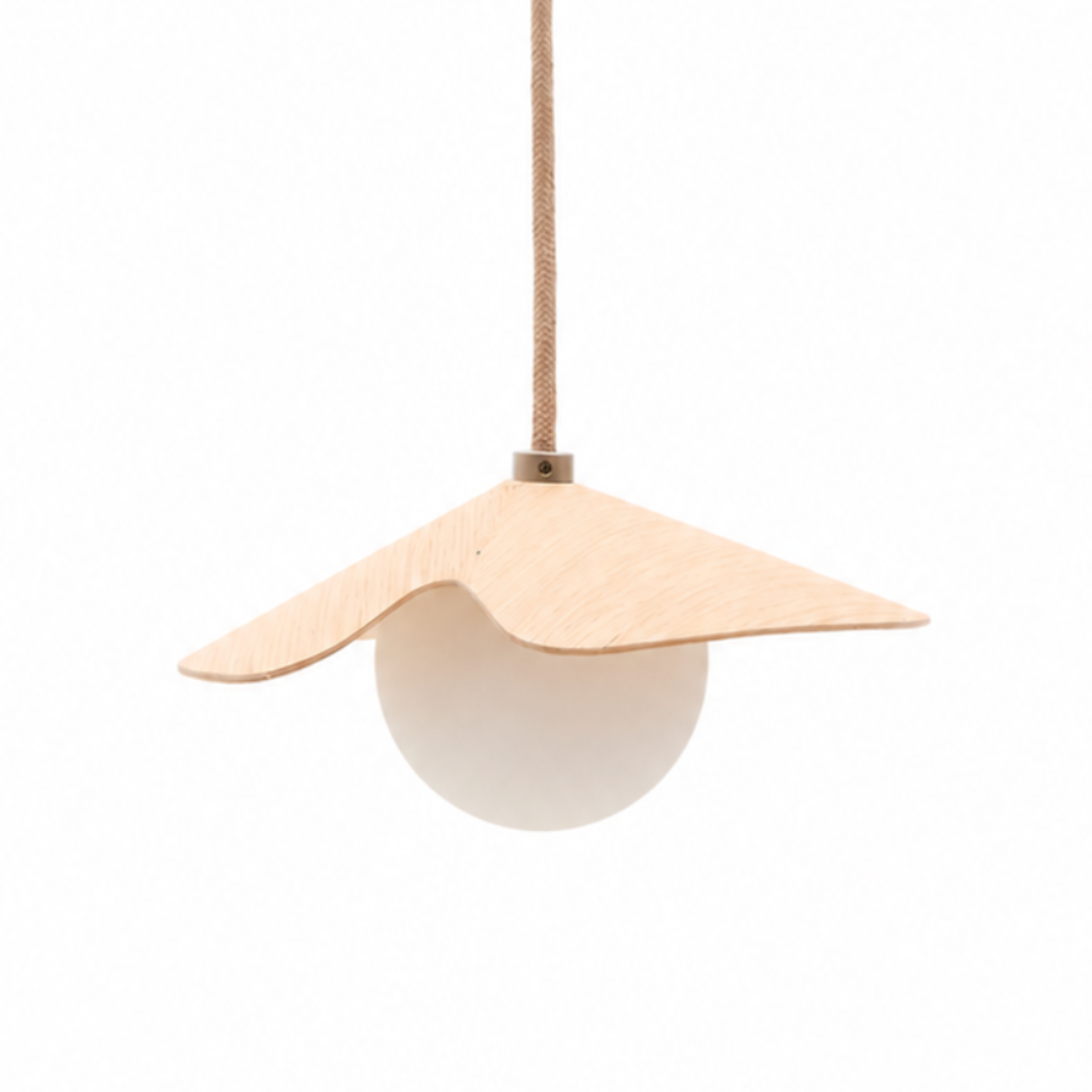 WILARA oak veneer pendant lamp
