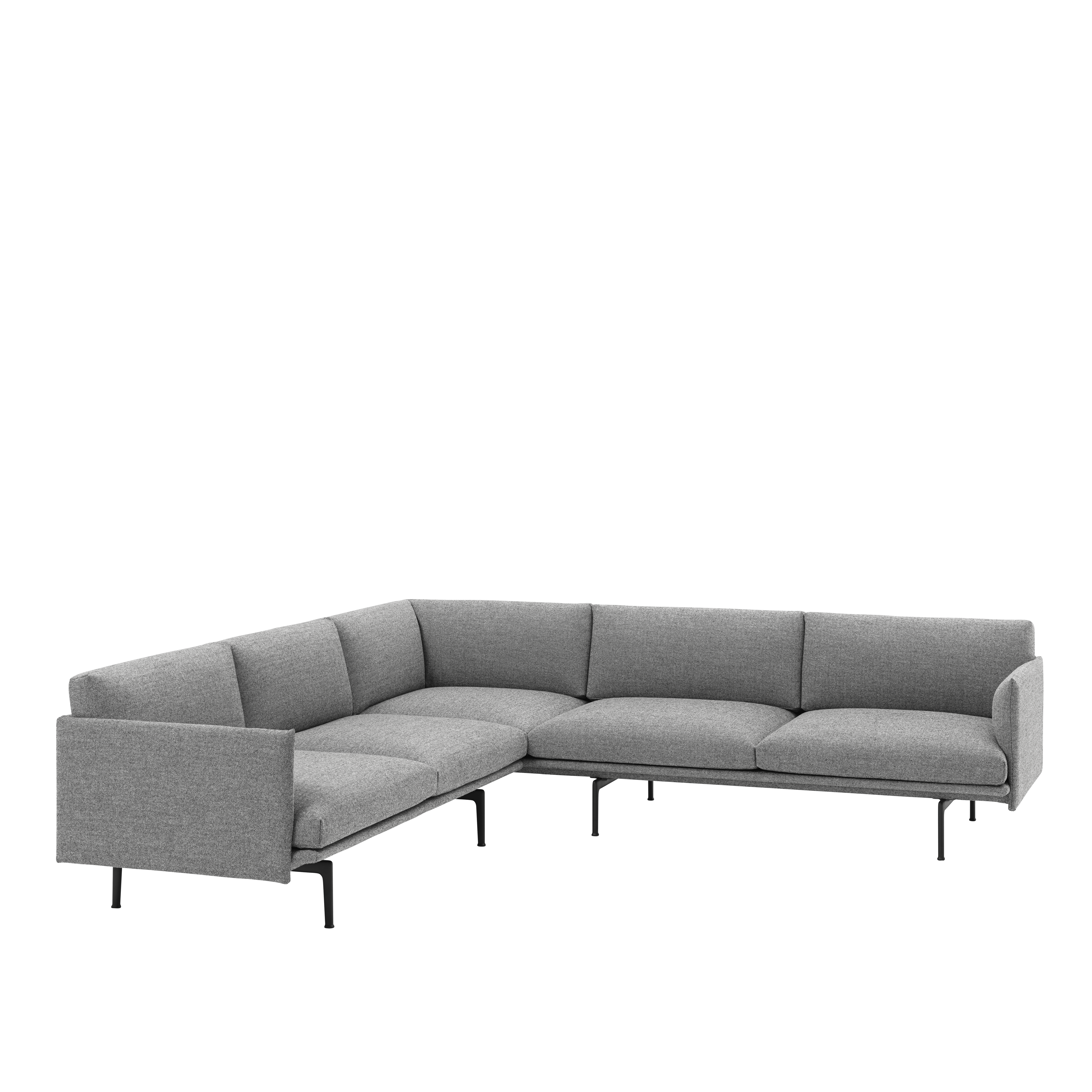 Symmetrical OUTLINE upholstered corner sofa