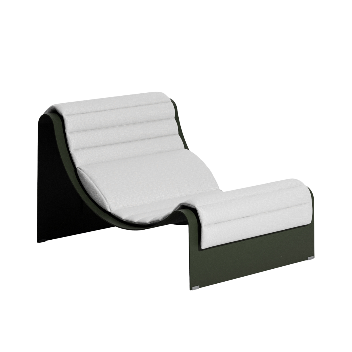 ECLIPSE Lounge Chair in Dark Green with Gray Cushion