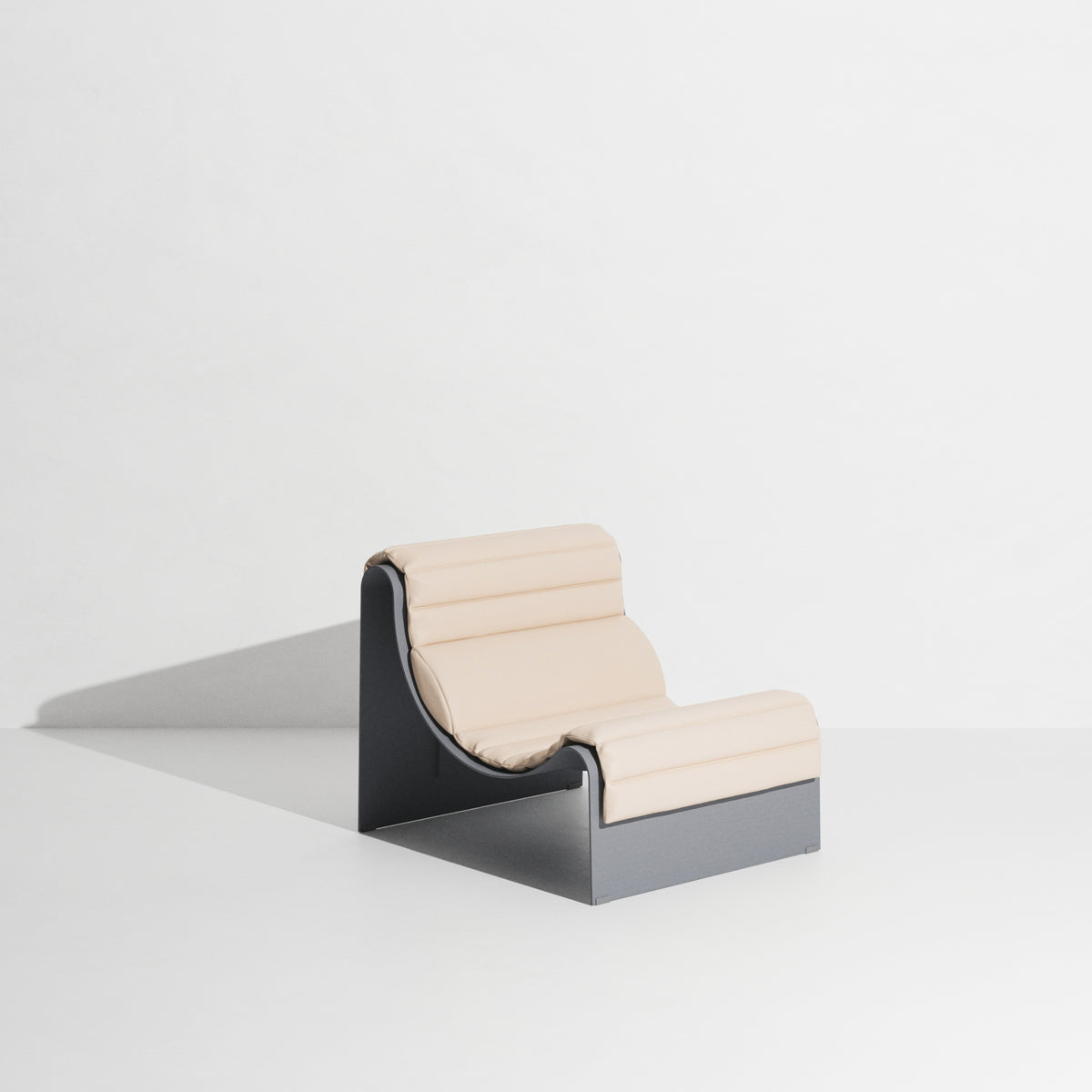 ECLIPSE Armchair in Gray with Beige Cushion