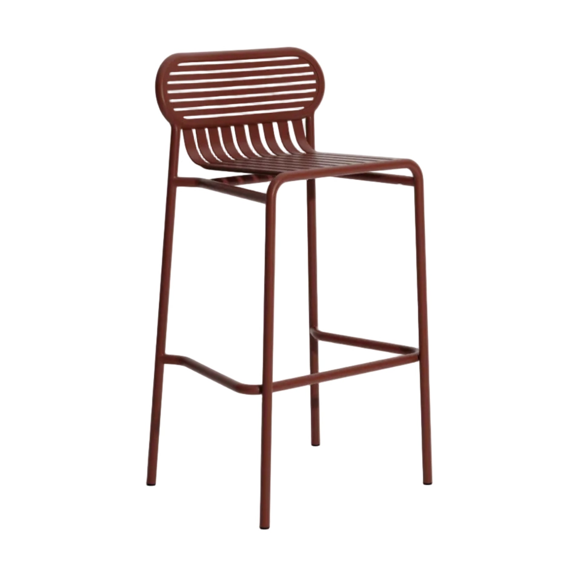 WEEK-END Outdoor Stool in Red-Brown