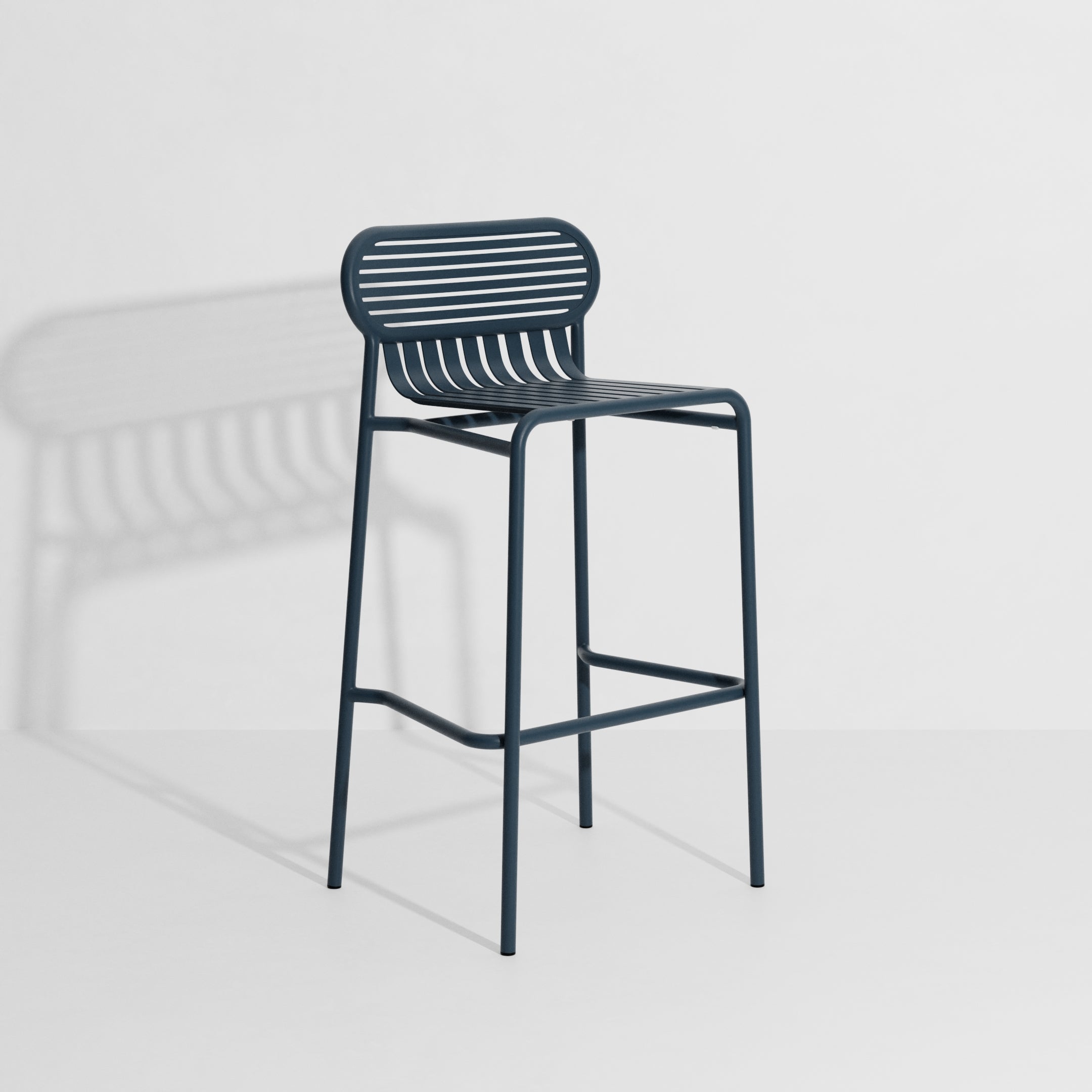 WEEK-END garden stool in gray-blue