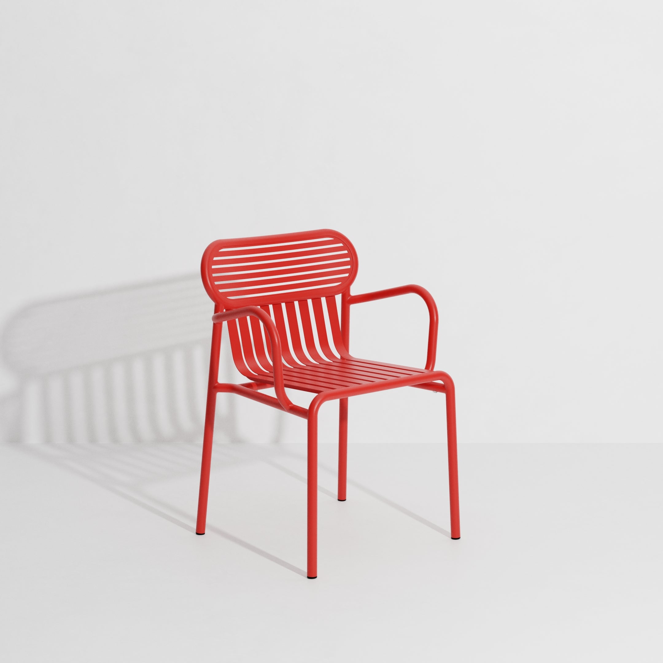 WEEK-END Red Garden Chair with Armrests