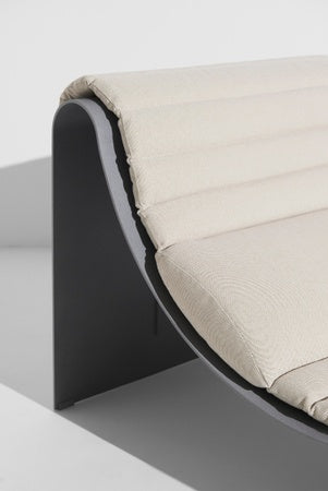 ECLIPSE gray lounge chair with a cream cushion