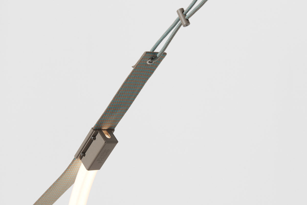 SPLINE Pendant Lamp in Beige with Blue
