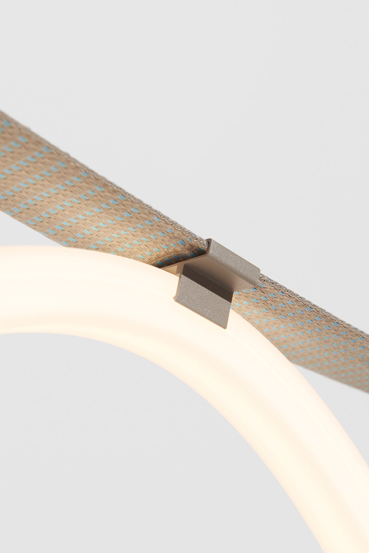 SPLINE Pendant Lamp in Beige with Blue