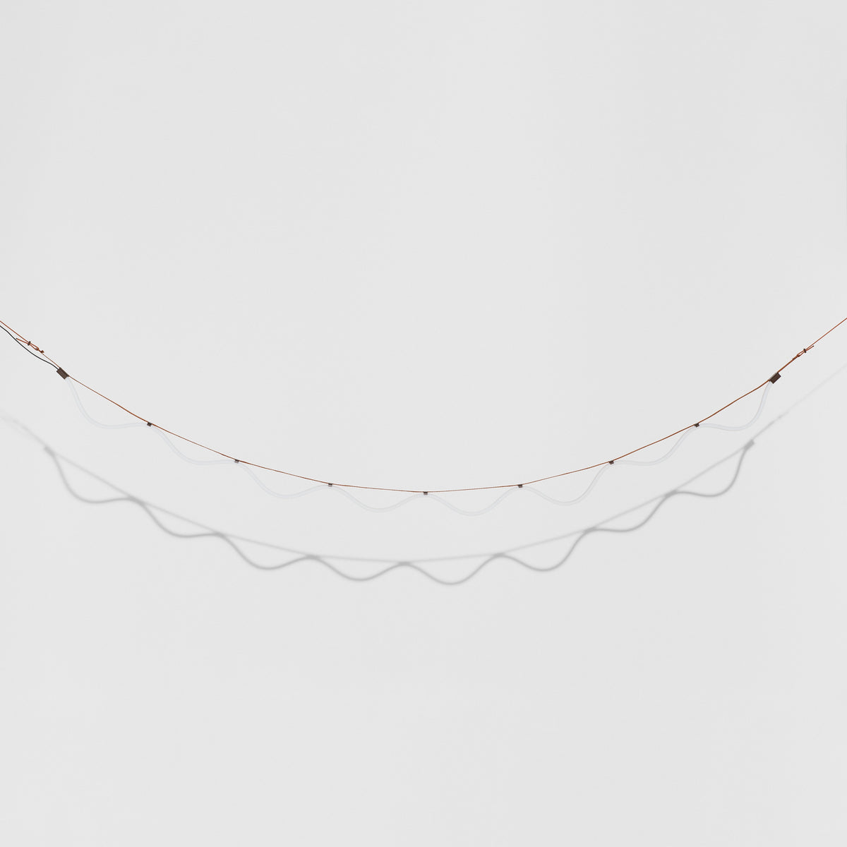 SPLINE Pendant Lamp in Brown with Orange