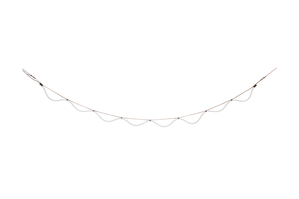 SPLINE Pendant Lamp in Brown with Orange