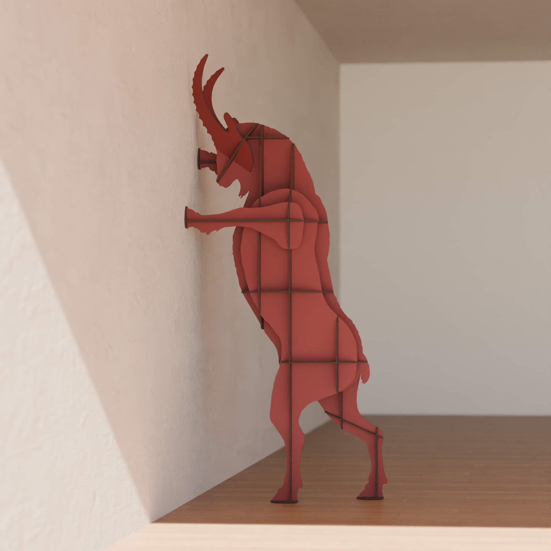 FAUSTO Burgundy Shelf