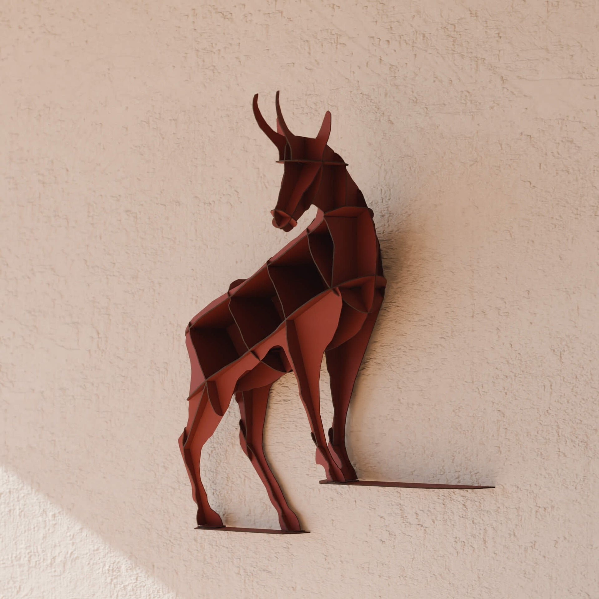 HORACE wall shelf in burgundy