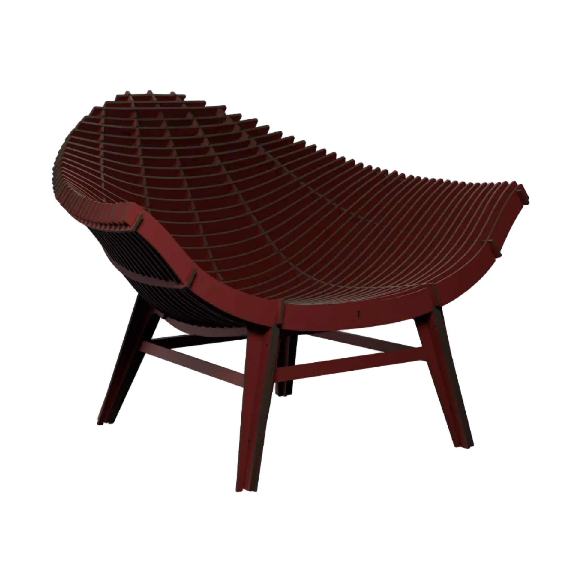 Outdoor armchair MANTA red