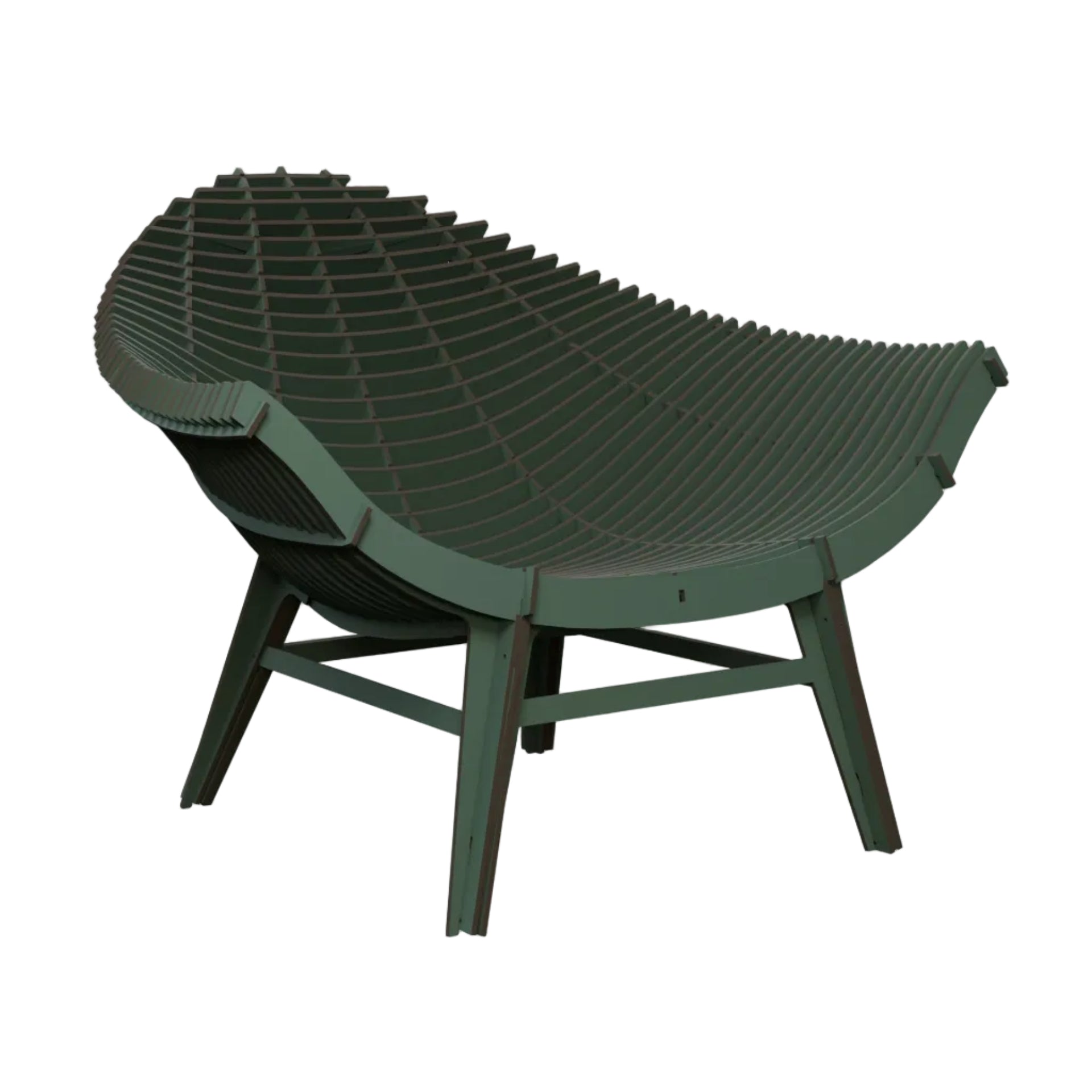 Outdoor armchair MANTA green