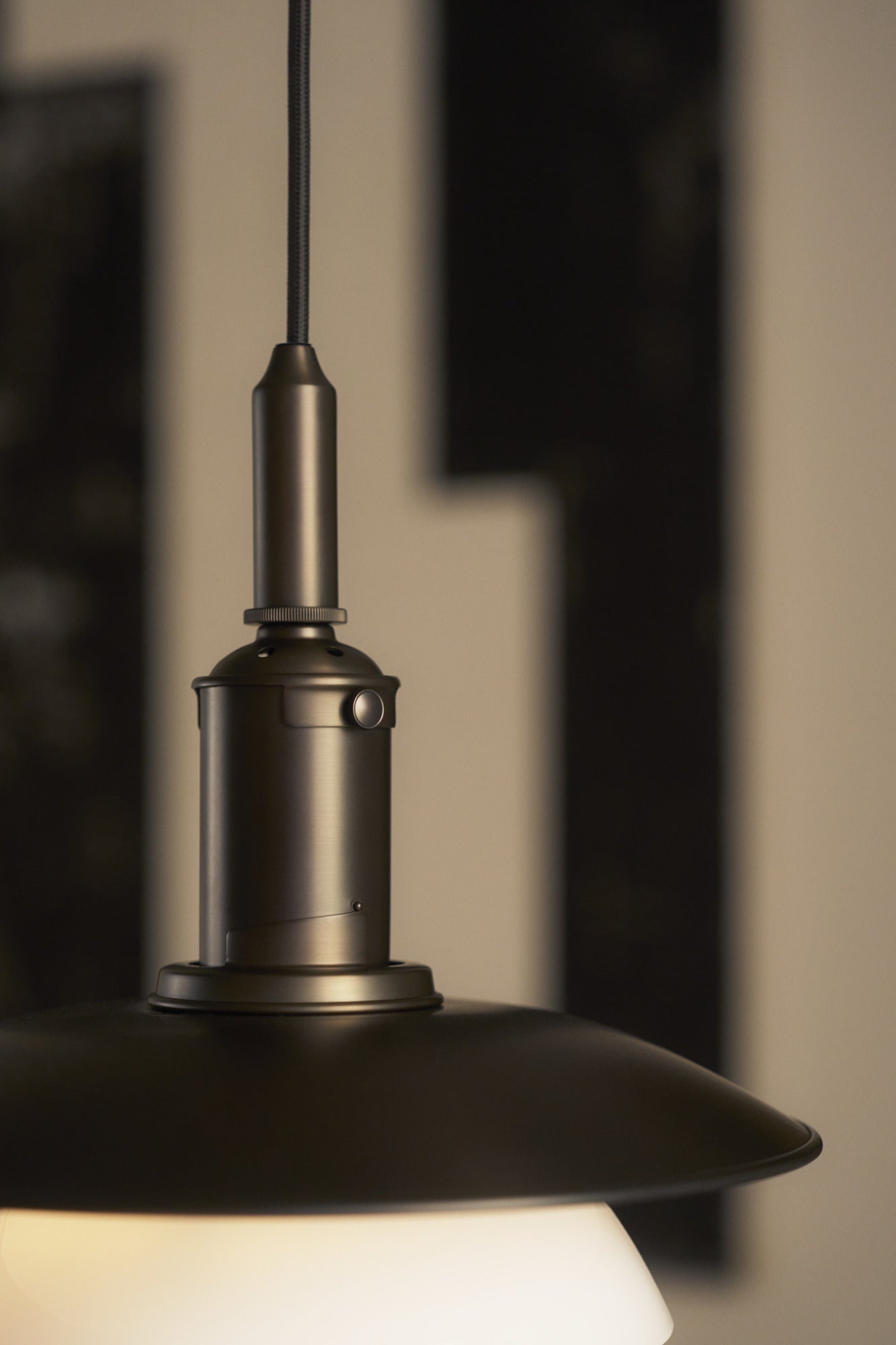 PH 3/3 pendant lamp white with black matte finish