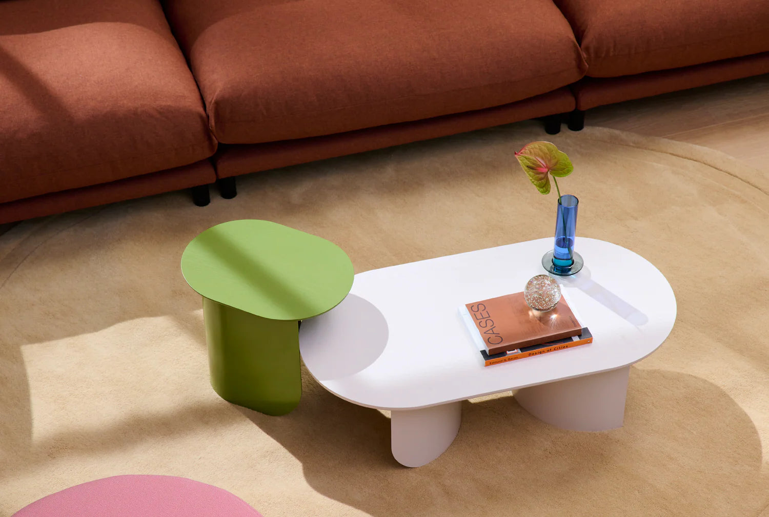 PLATEAU Light Blue Side Table