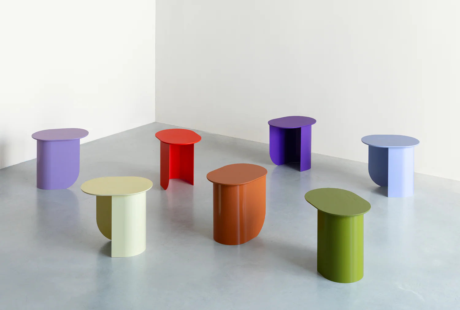 PLATEAU Light Blue Side Table