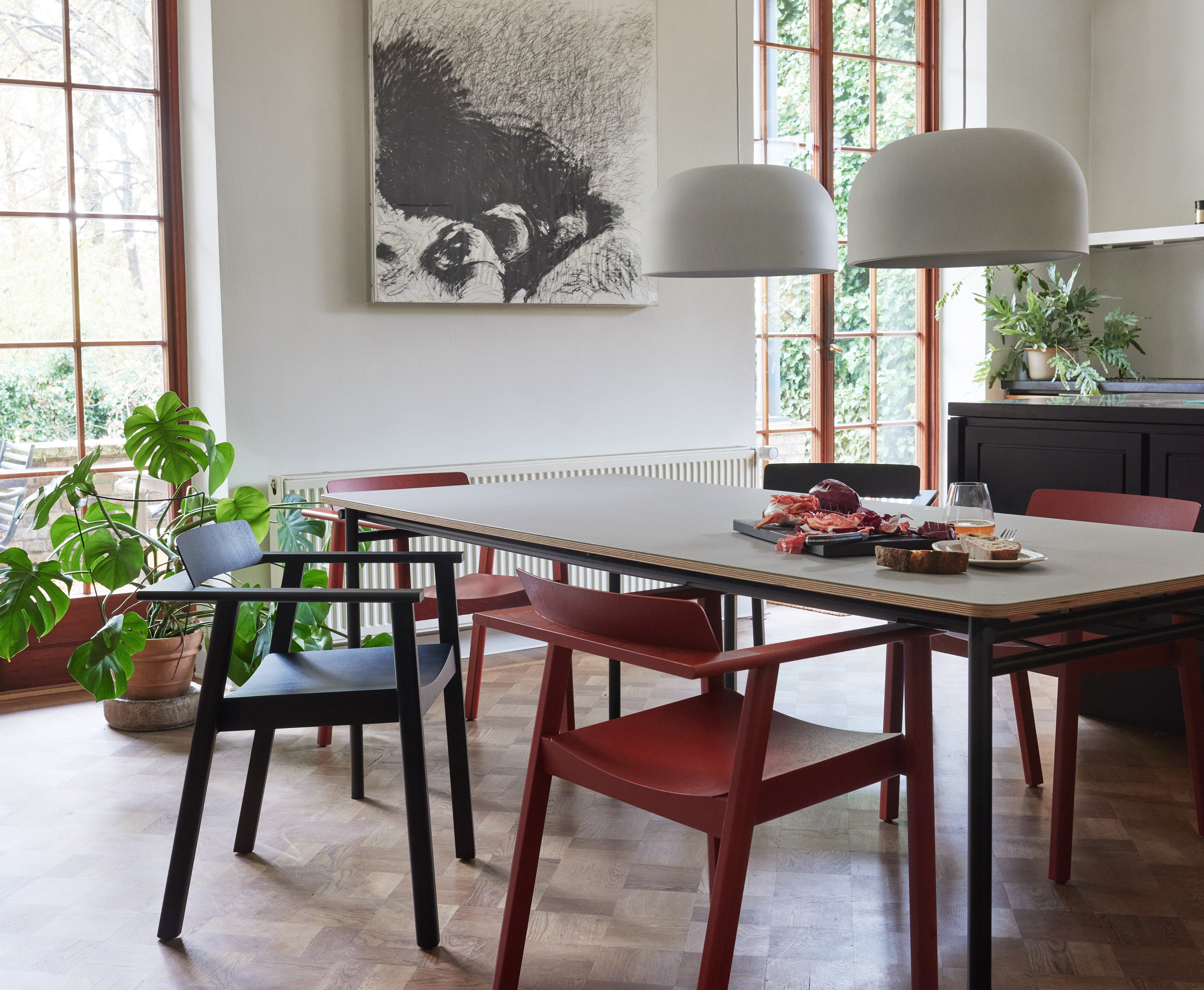 Ausziehbarer Tisch TAFFEL grau