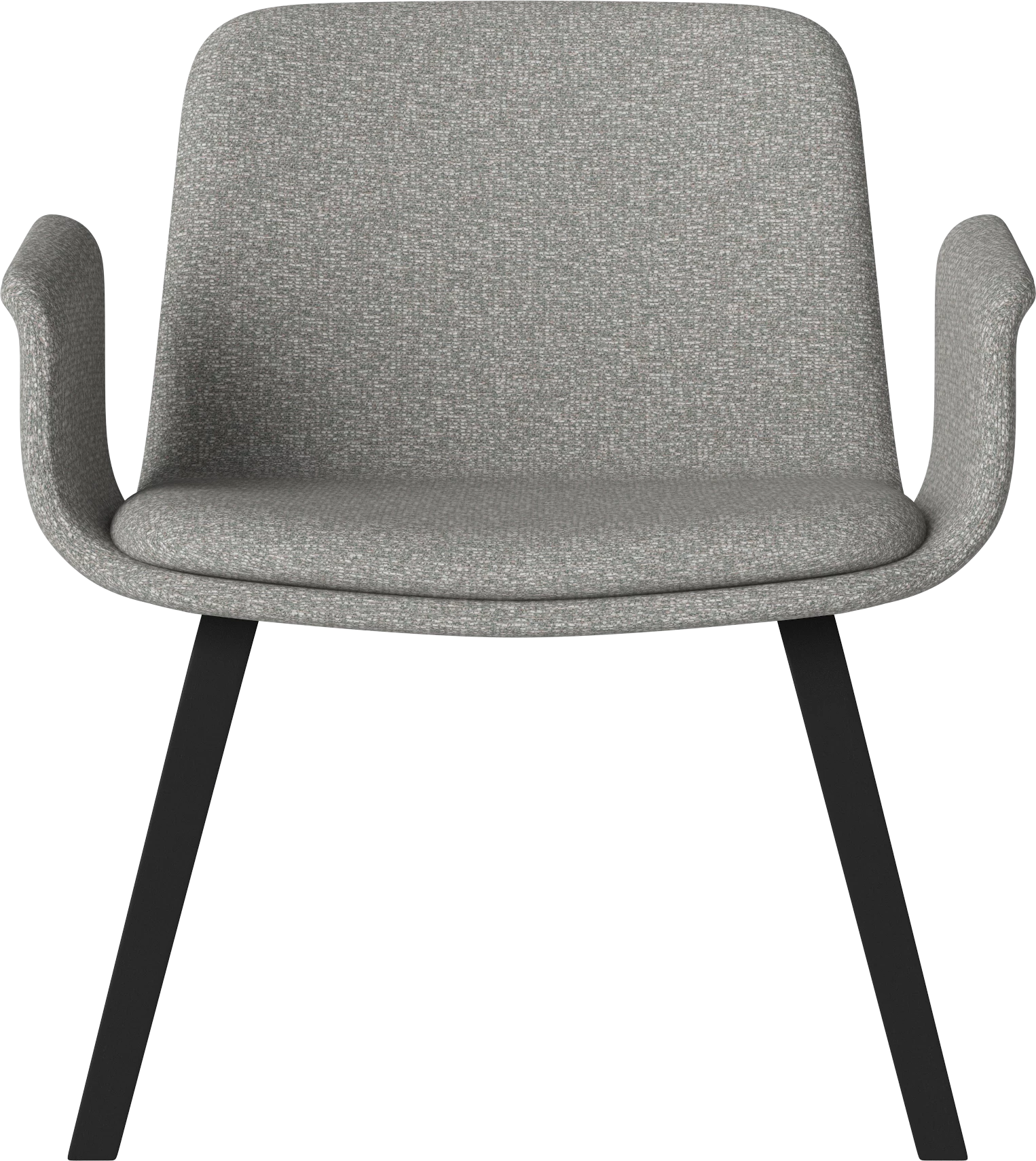 Sessel mit Palmenarmlehnen mit einer schwarzen Basis gepolstert