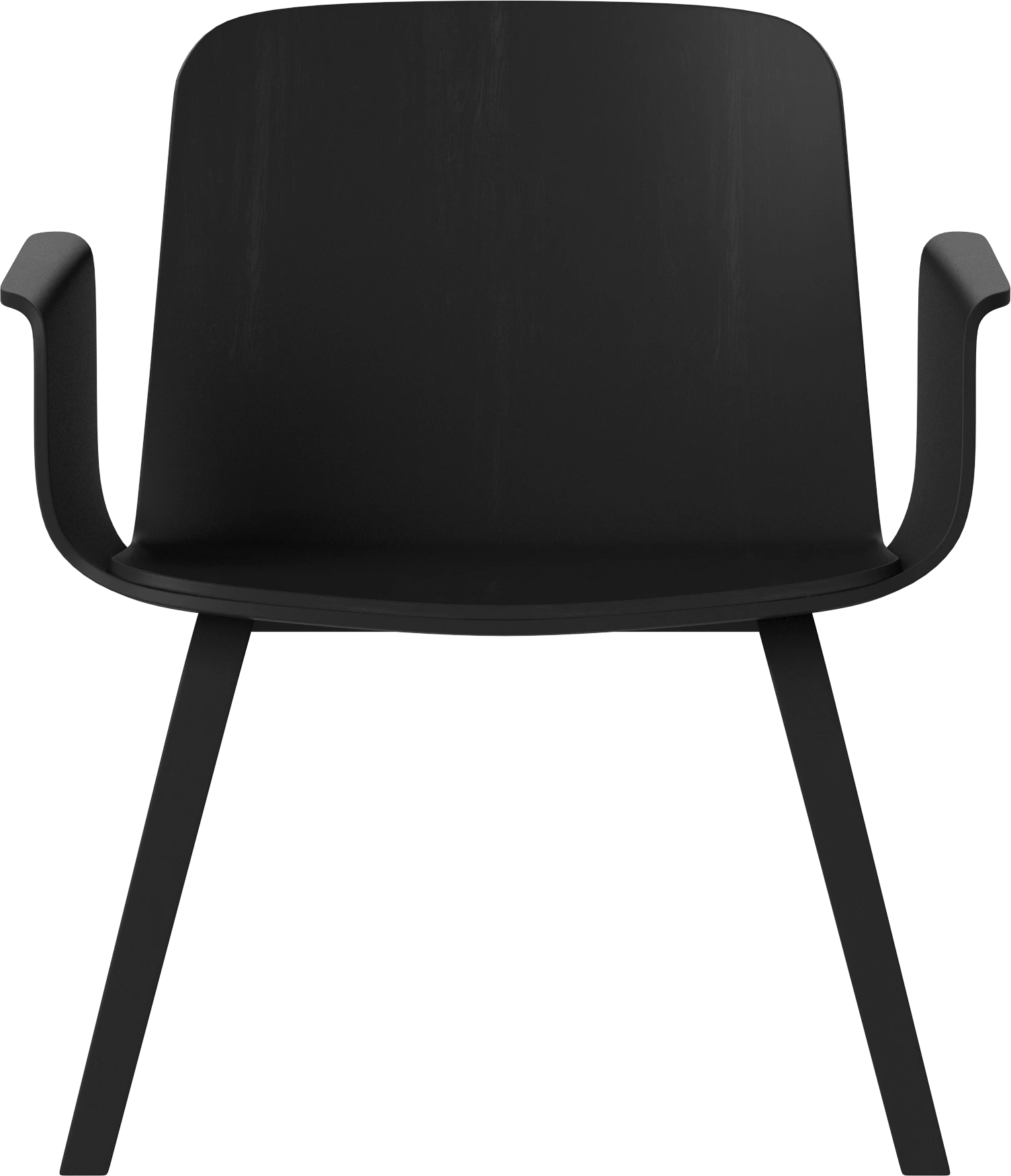 Sessel mit Palmenarmlehnen schwarzer Eichenfurnier
