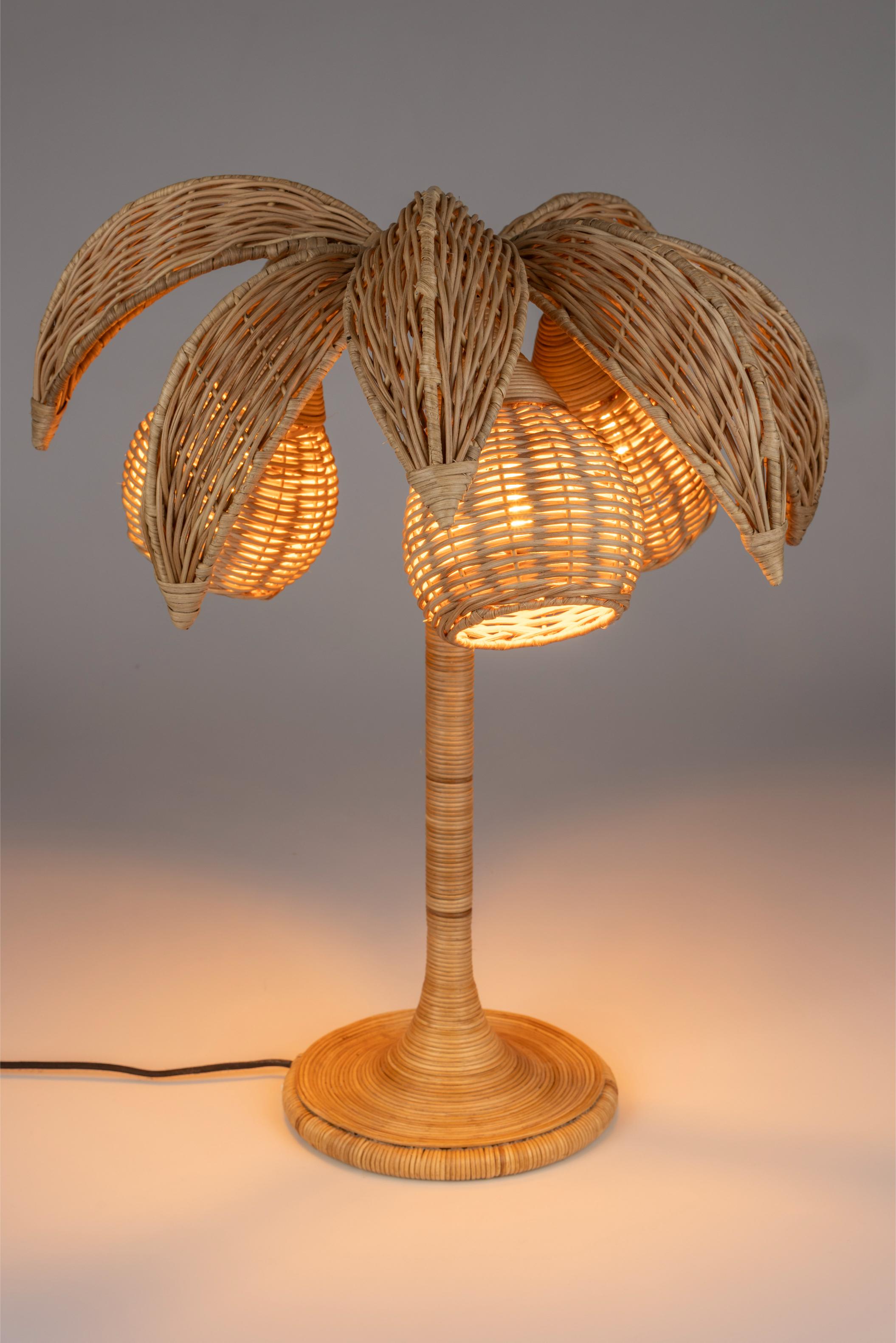 Lampa stołowa PALMTREE rattan