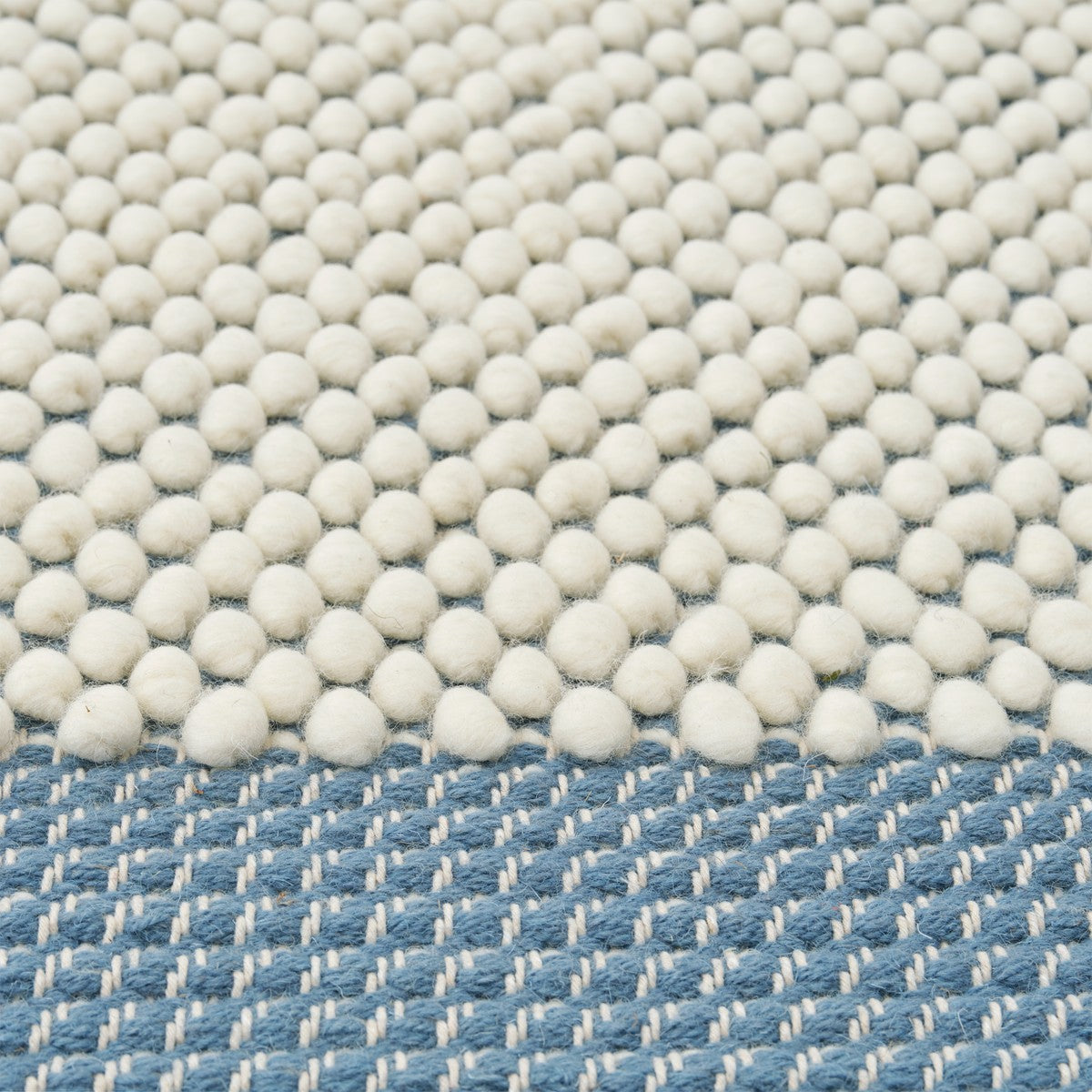 PEBBLE rug blue with beige