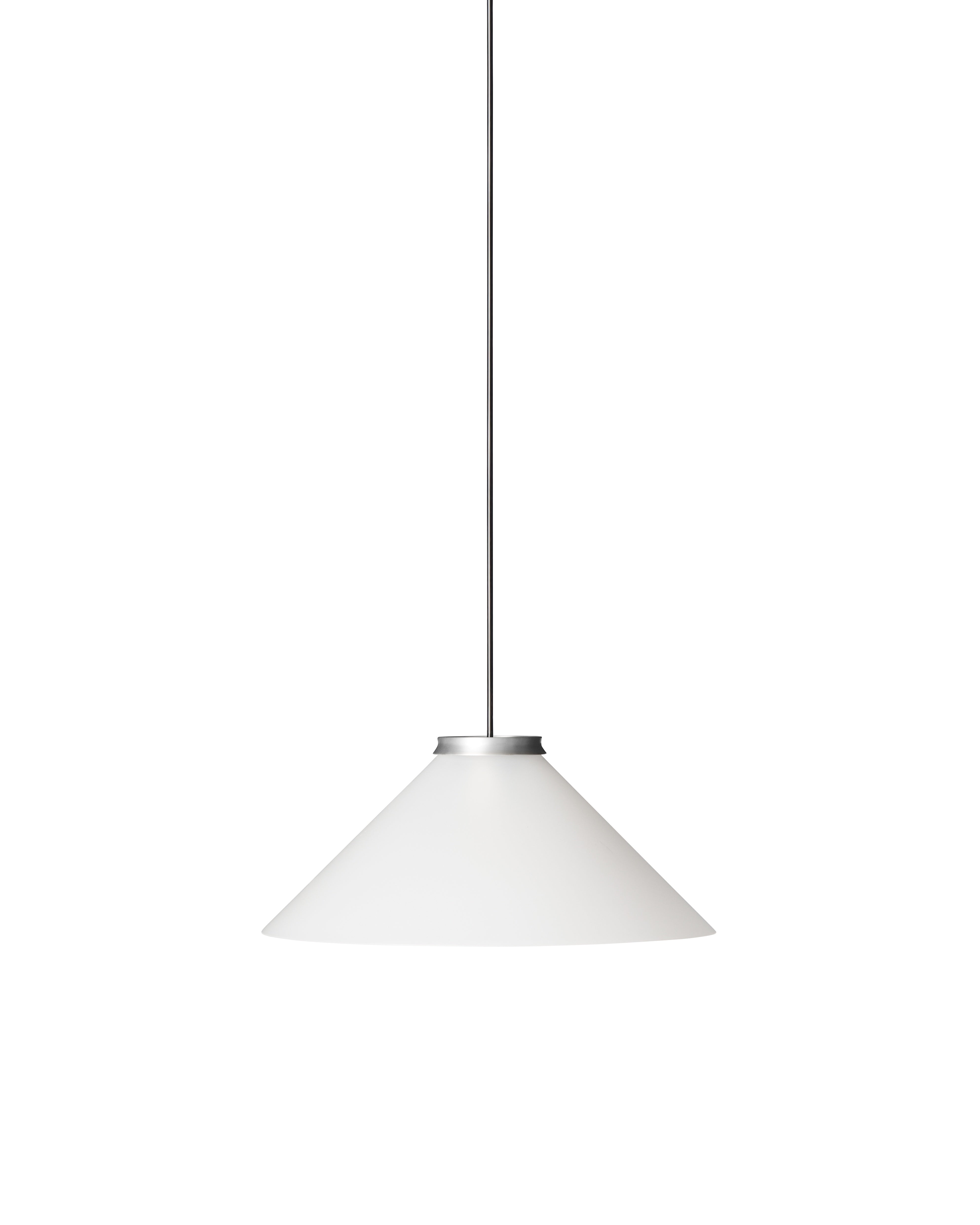 ALINE Silver Pendant Lamp with White Shade