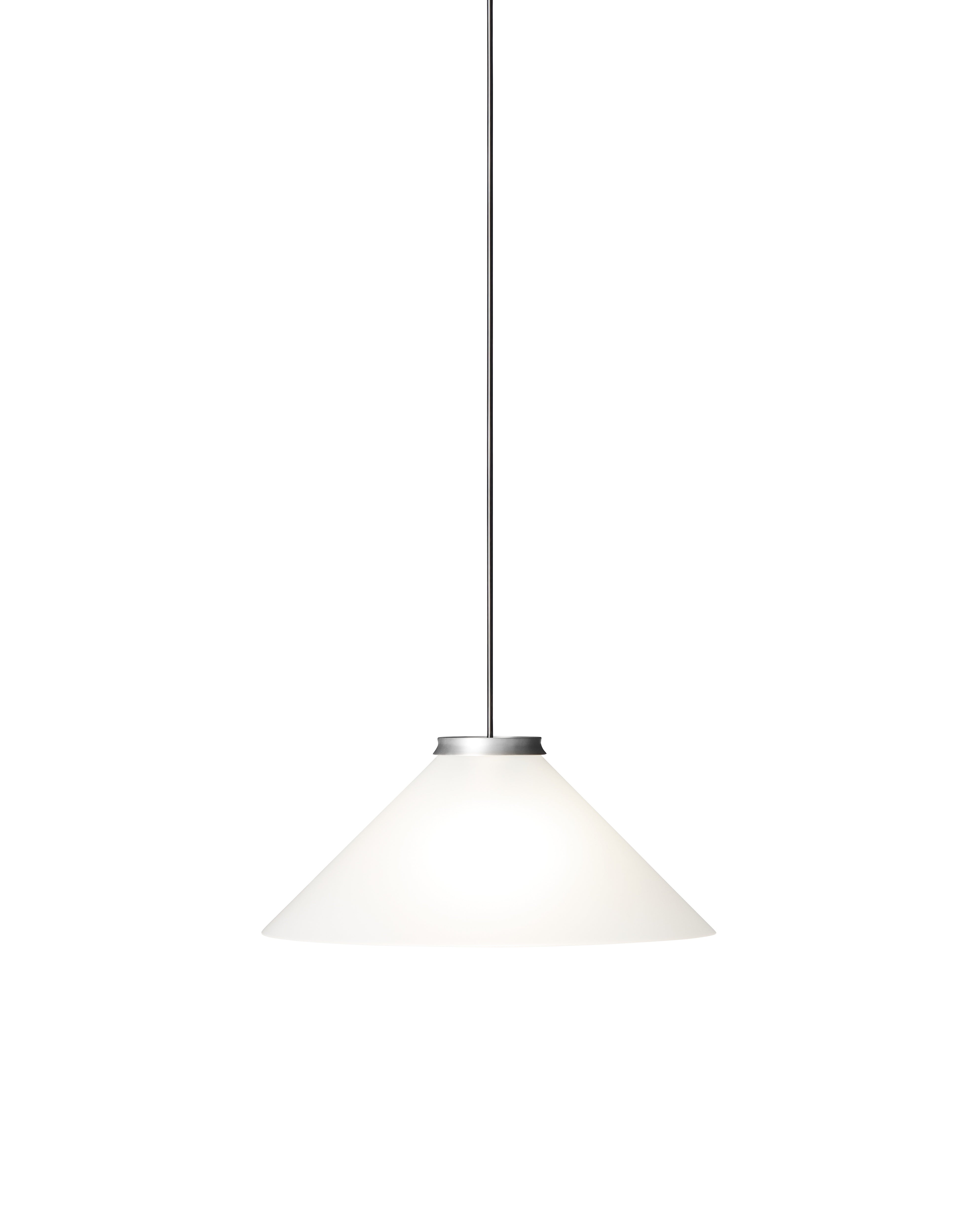 ALINE Silver Pendant Lamp with White Shade
