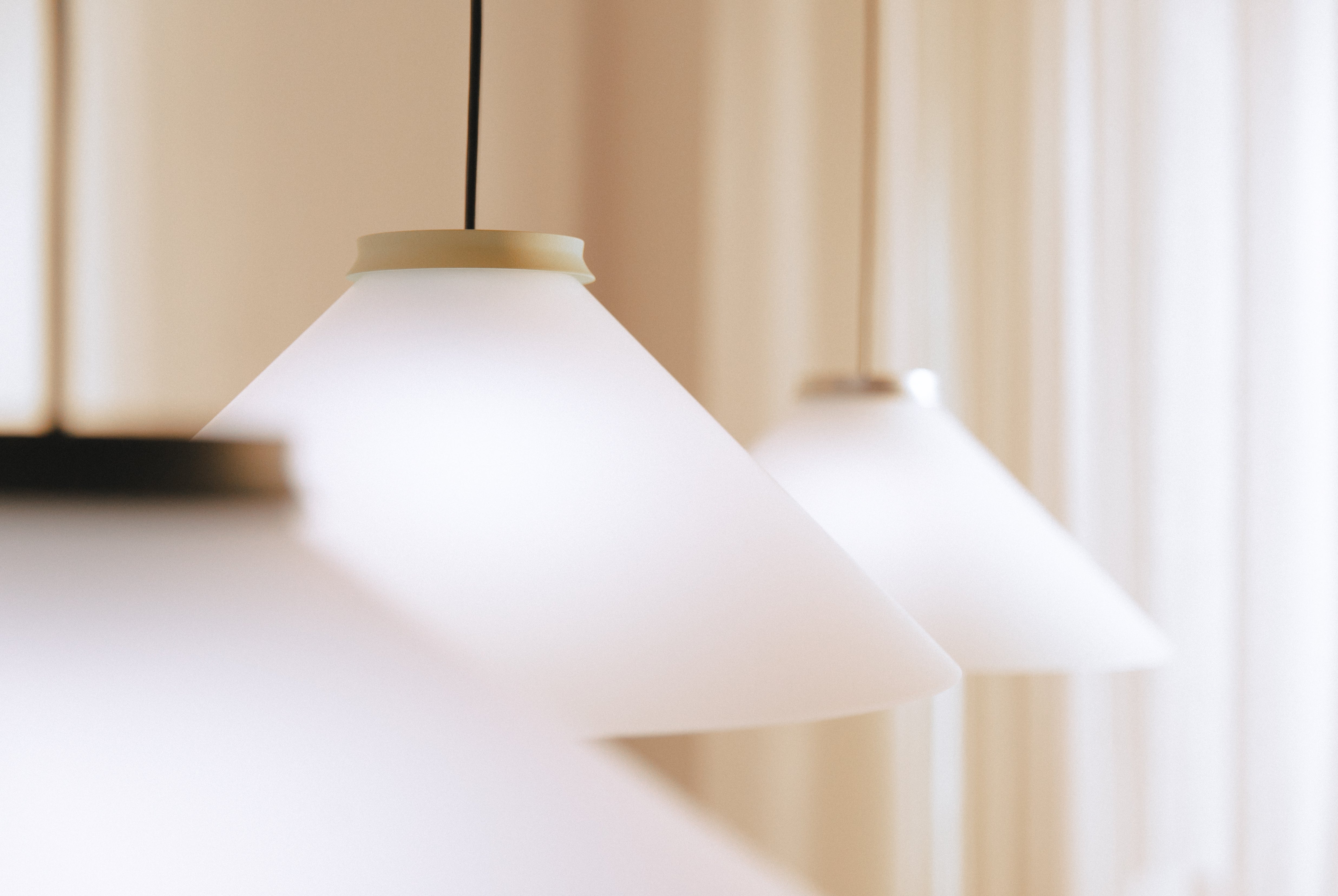 ALINE Pendant Lamp Light Yellow with White Shade