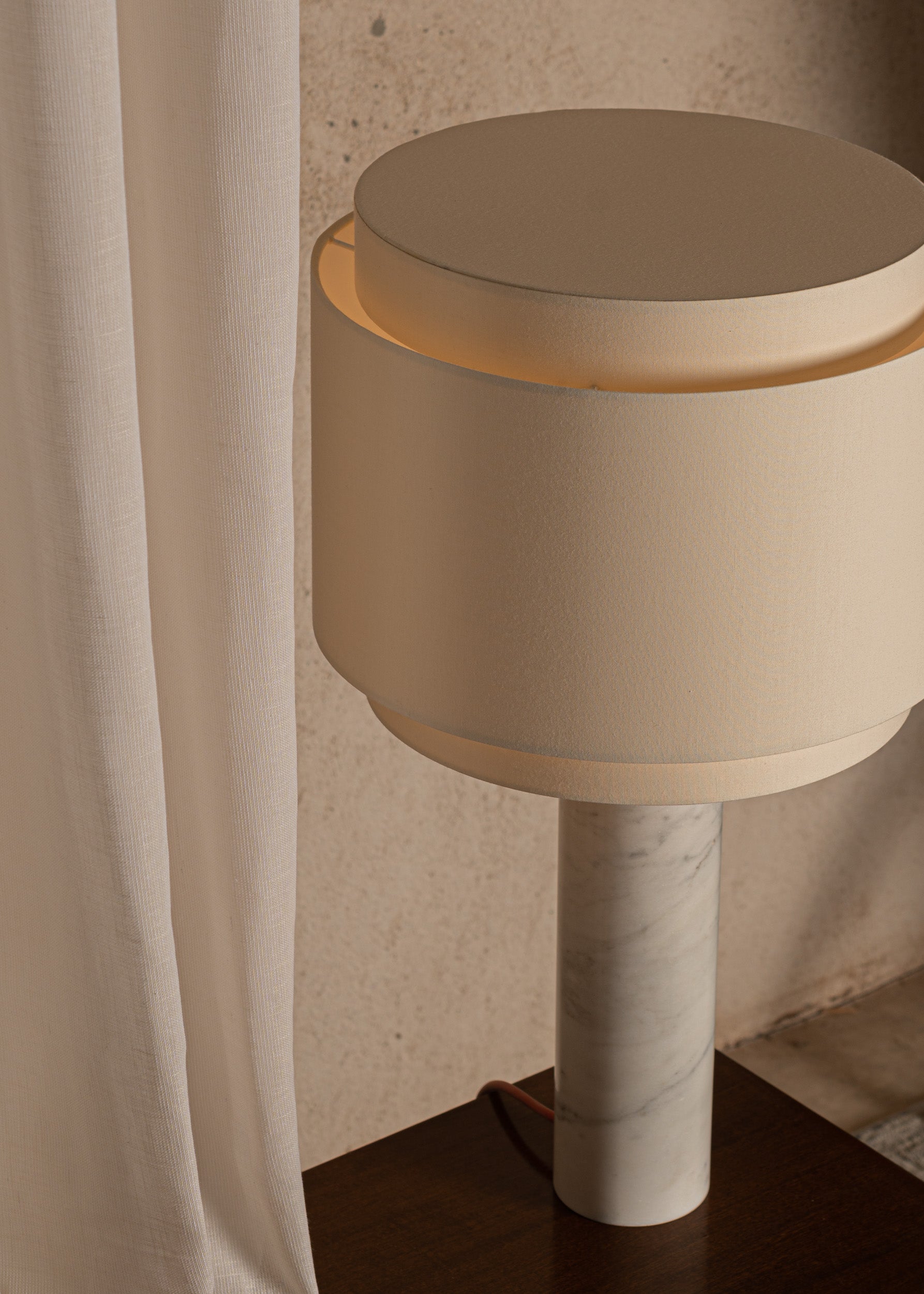 PIPO DUOBLE Table Lamp White Marble