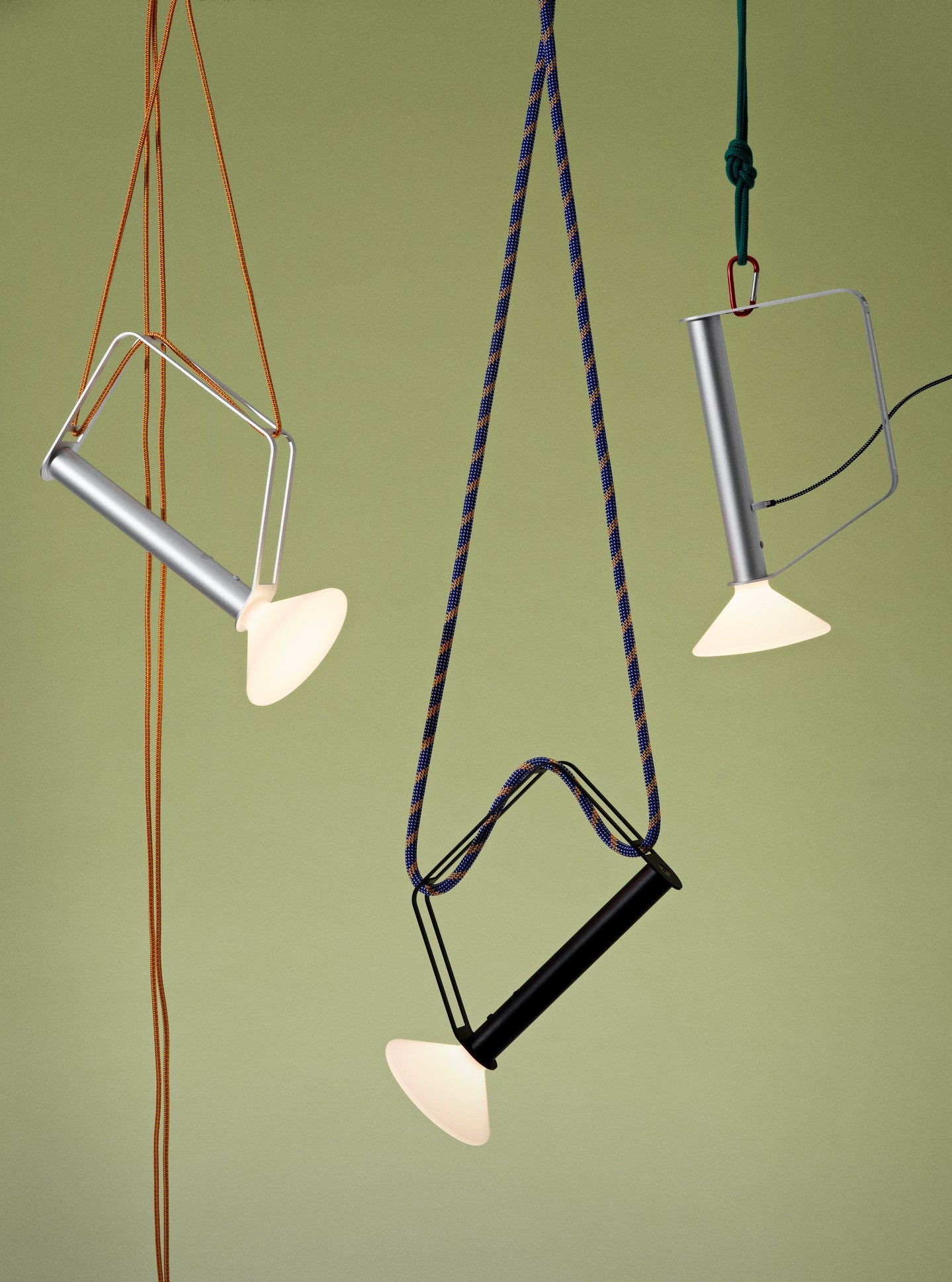 Portable outdoor lamp PITON silver