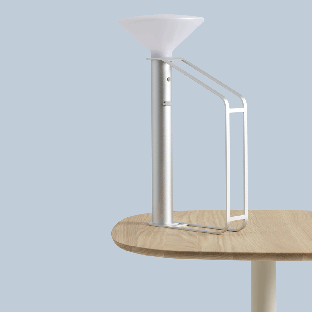 Portable outdoor lamp PITON silver