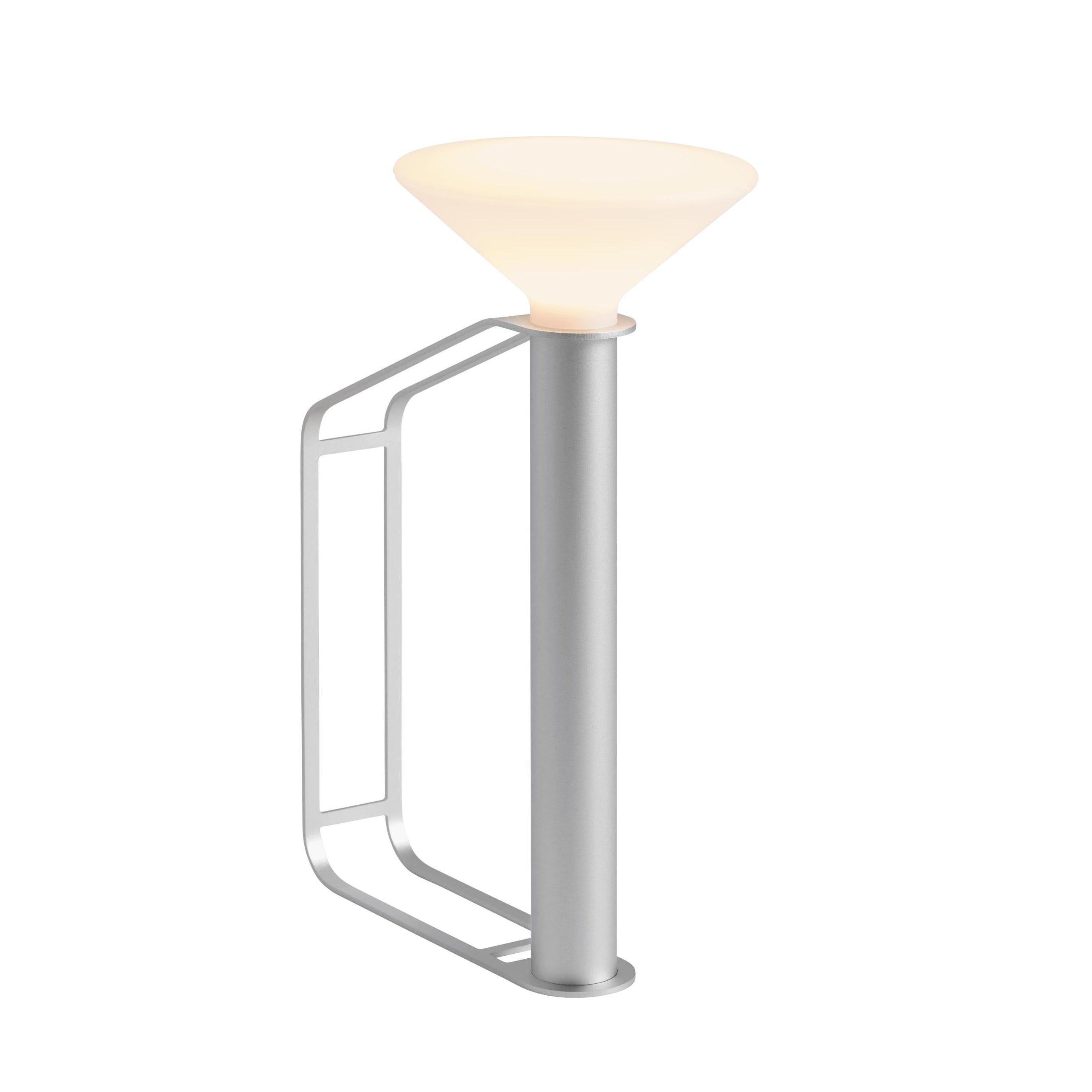 Portable outdoor lamp PITON silver