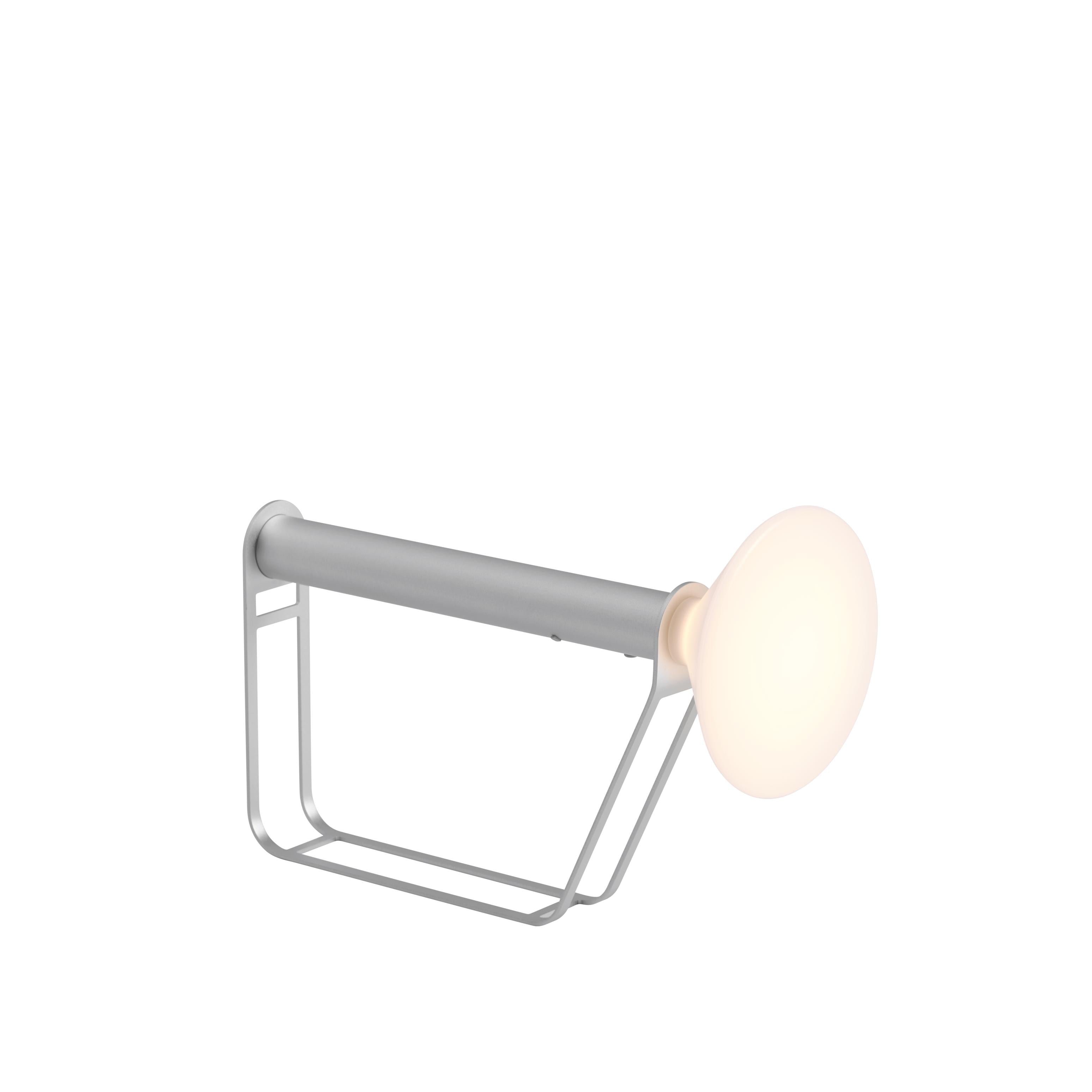 Portable outdoor lamp PITON silver