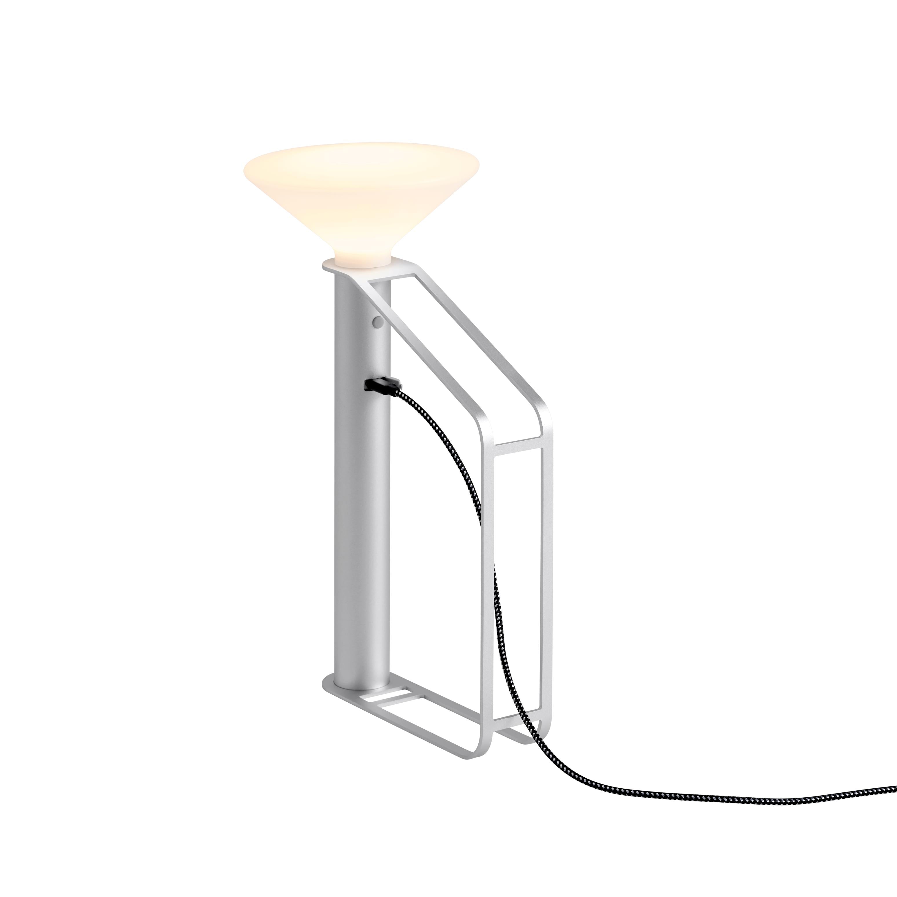 Portable outdoor lamp PITON silver