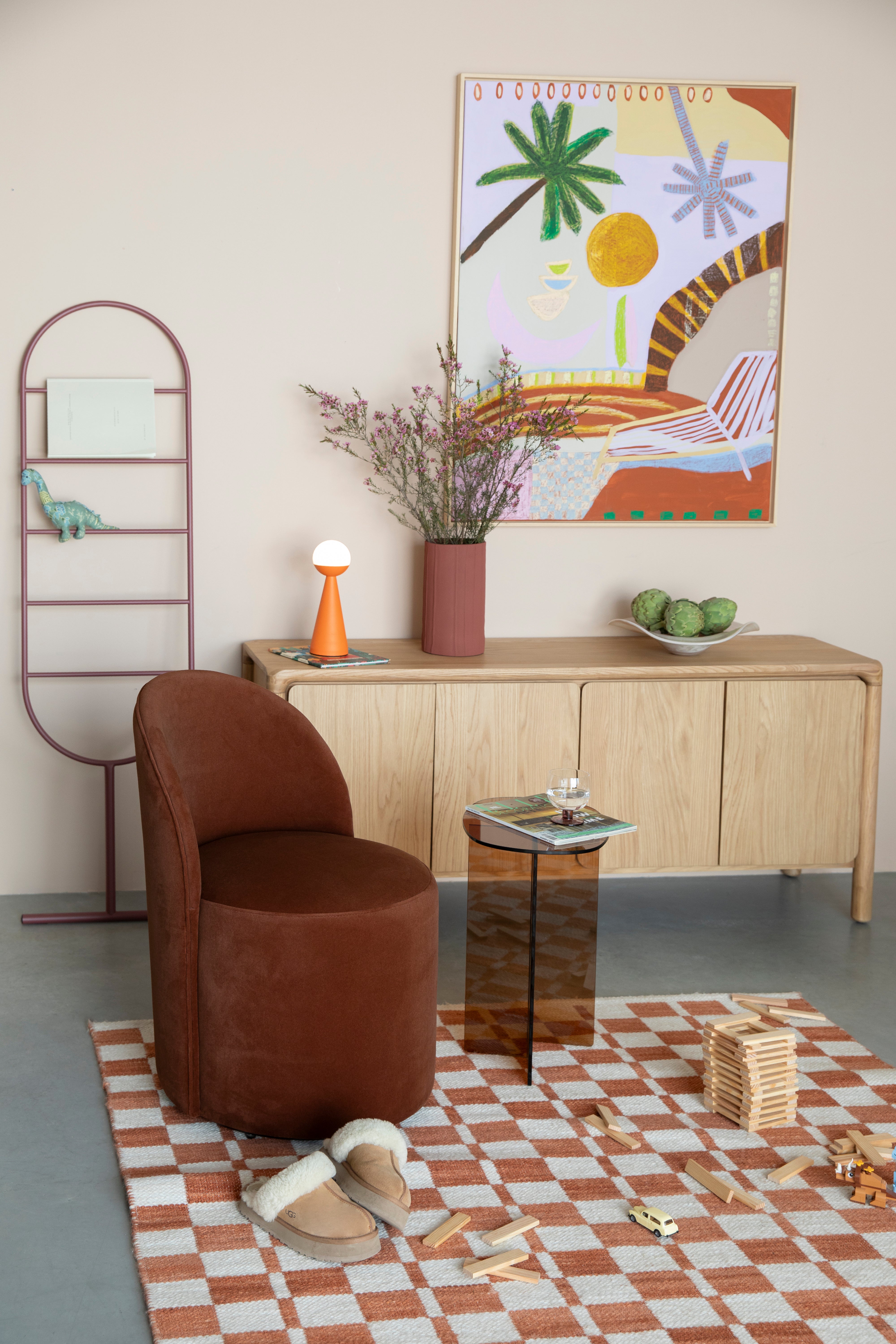 PLUSH Armchair in Brown